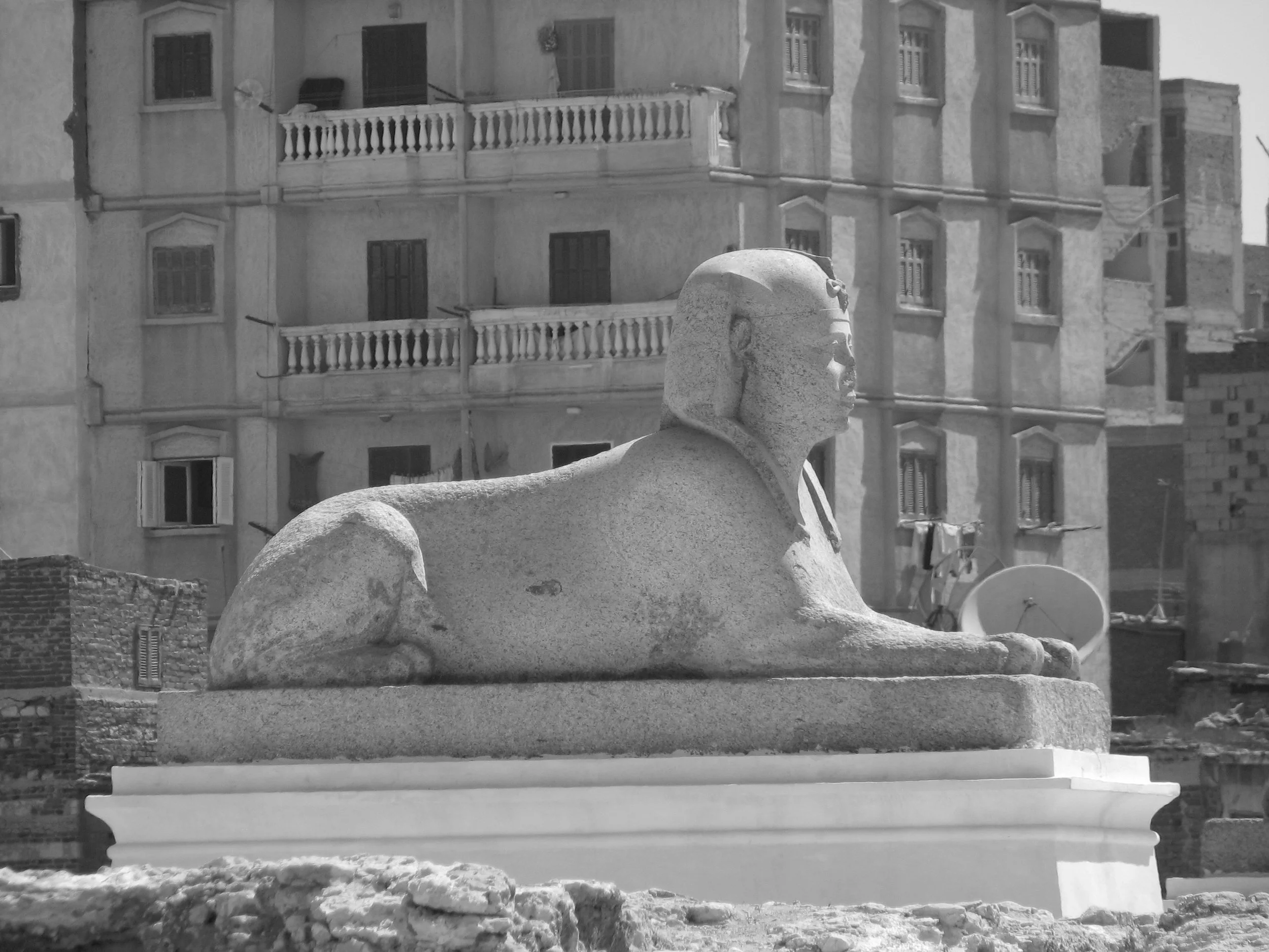 Pompey's Pillar, Alexandria - a sphinx
