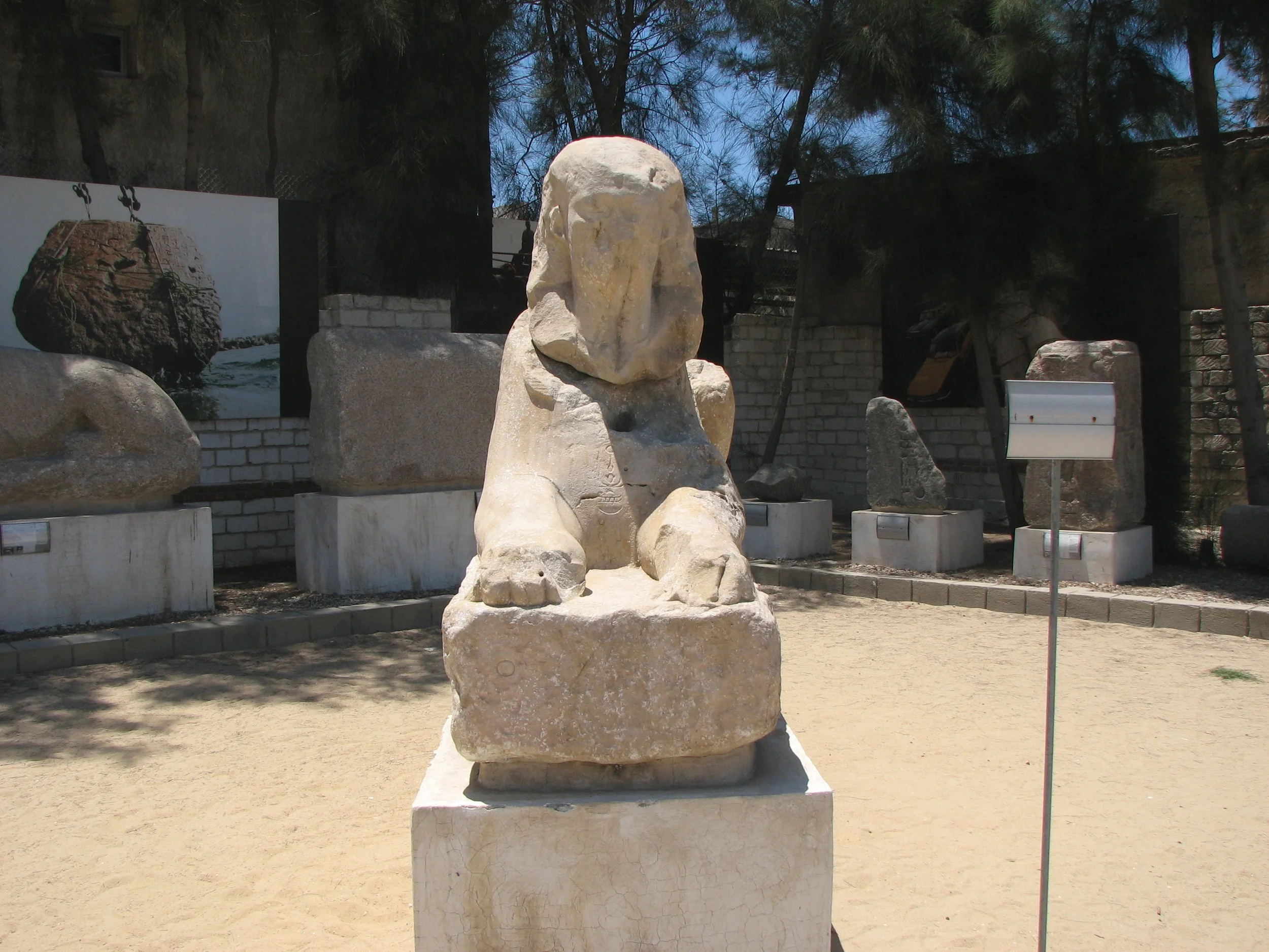 The Ancient Roman Amphitheater, Alexandria - a faceless sphinx