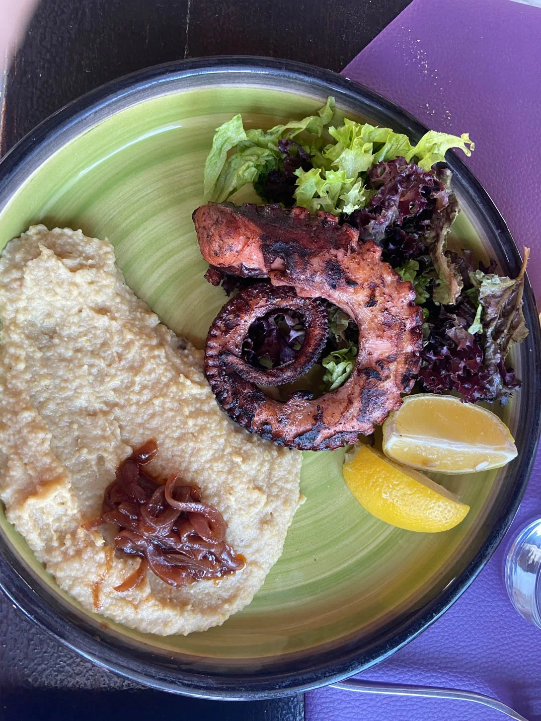 Santorini - Grilled Octopus - I had never tried Octopus before and it was so good!