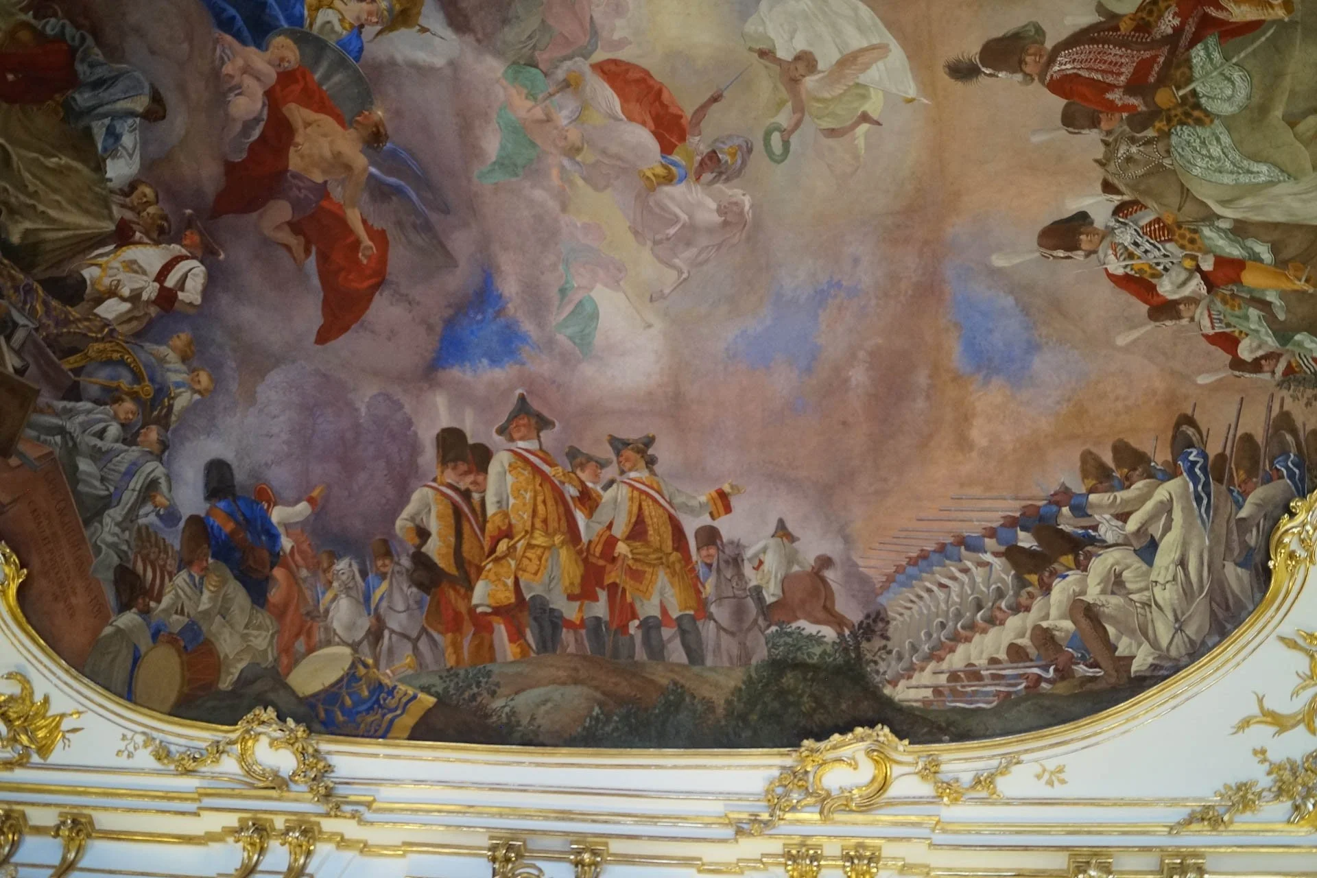 Vienna - Schonbrunn Palace - Group of Military Commanders with Infantry and Cavalry