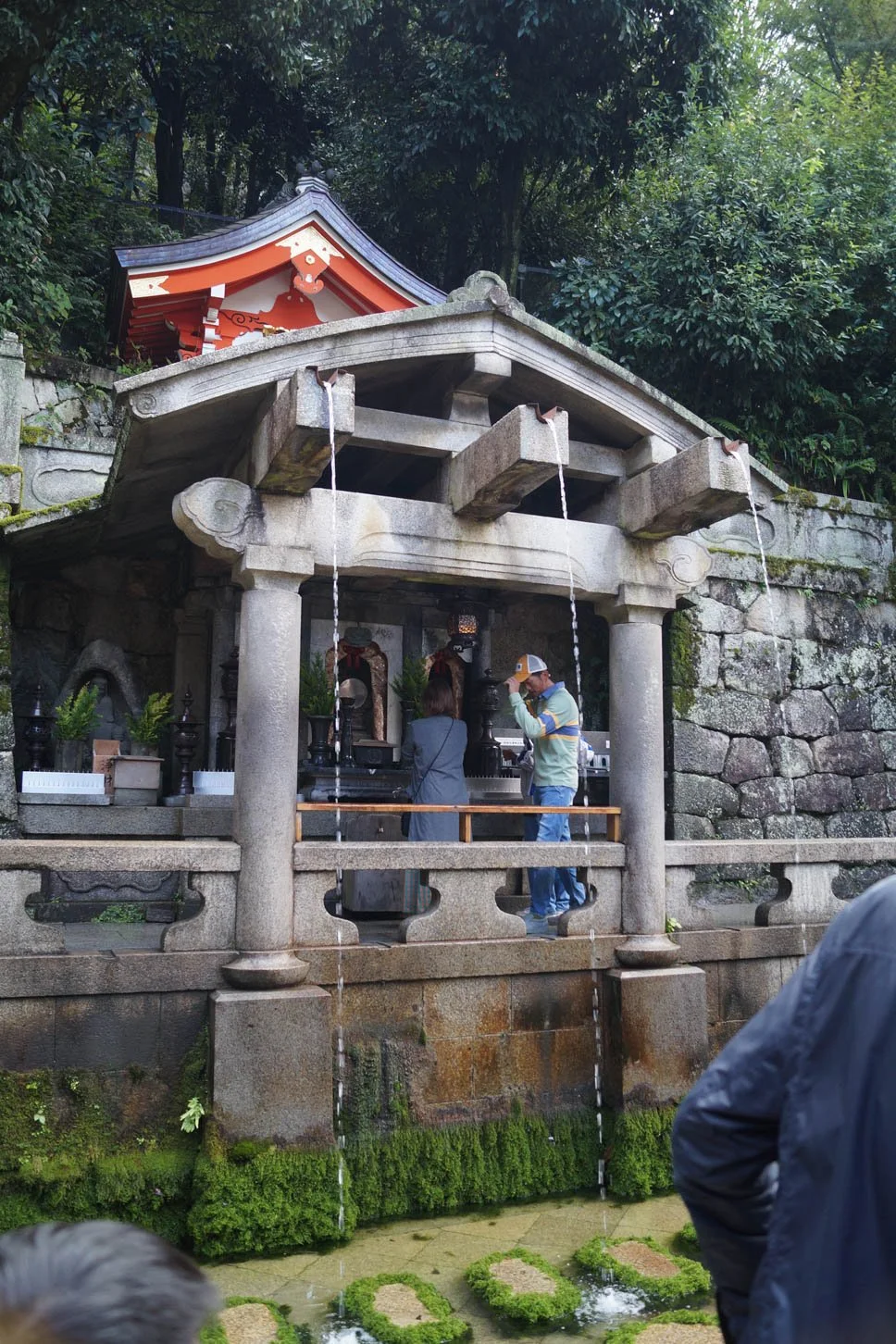 Kyoto - Waterfall at Kiyomizu-dera Temple