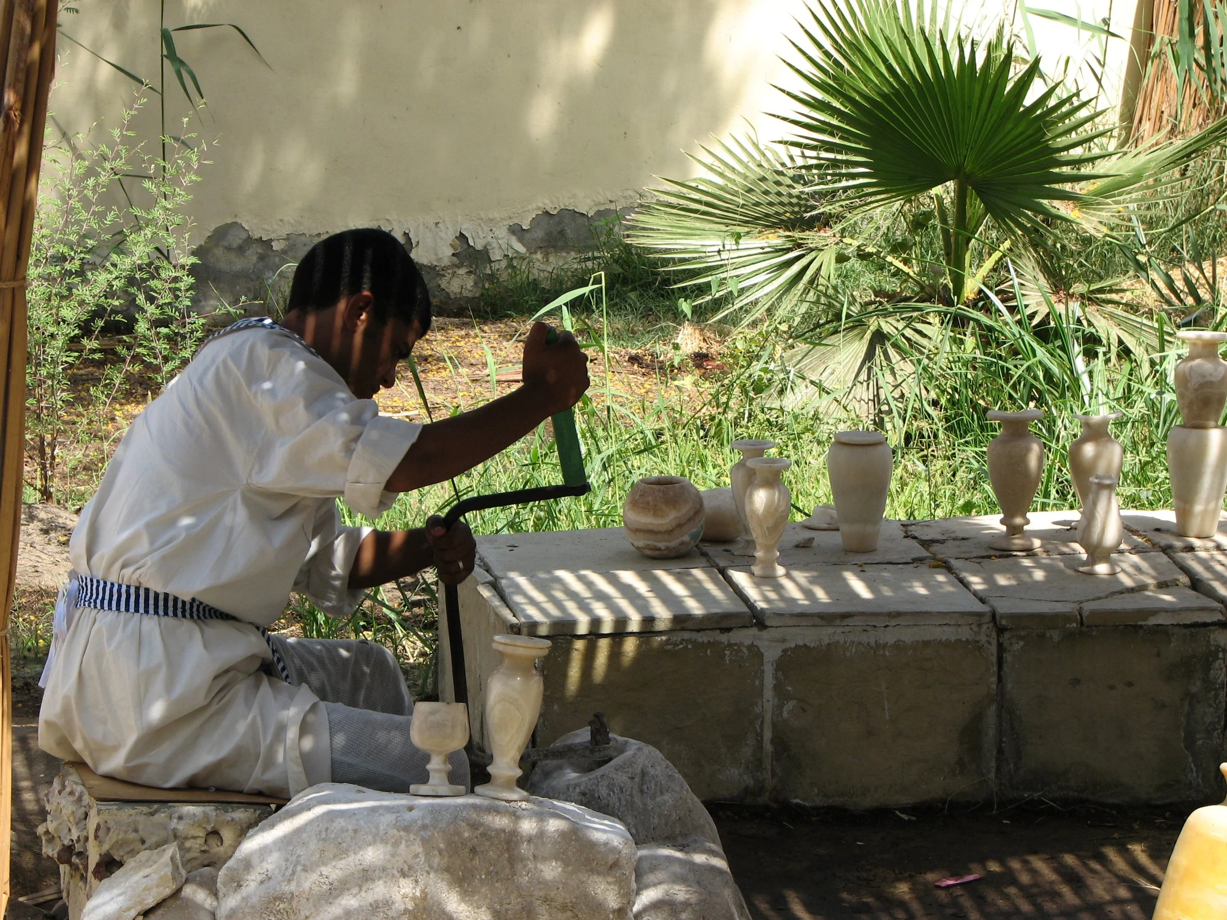 Pharaonic Village - making jars out of alabaster