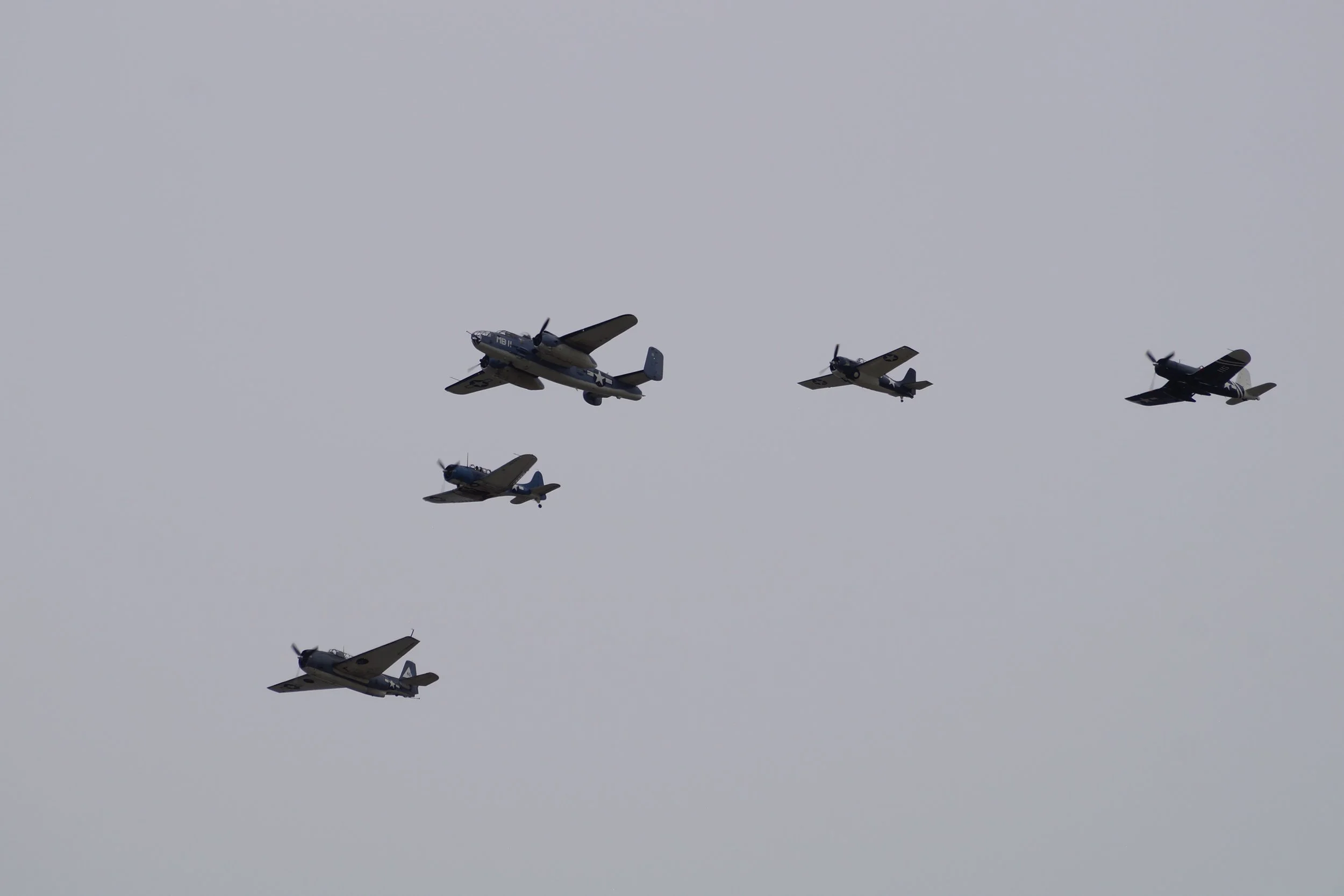 Dauntless, Avenger, Wildcat, Corsair, and PBJ