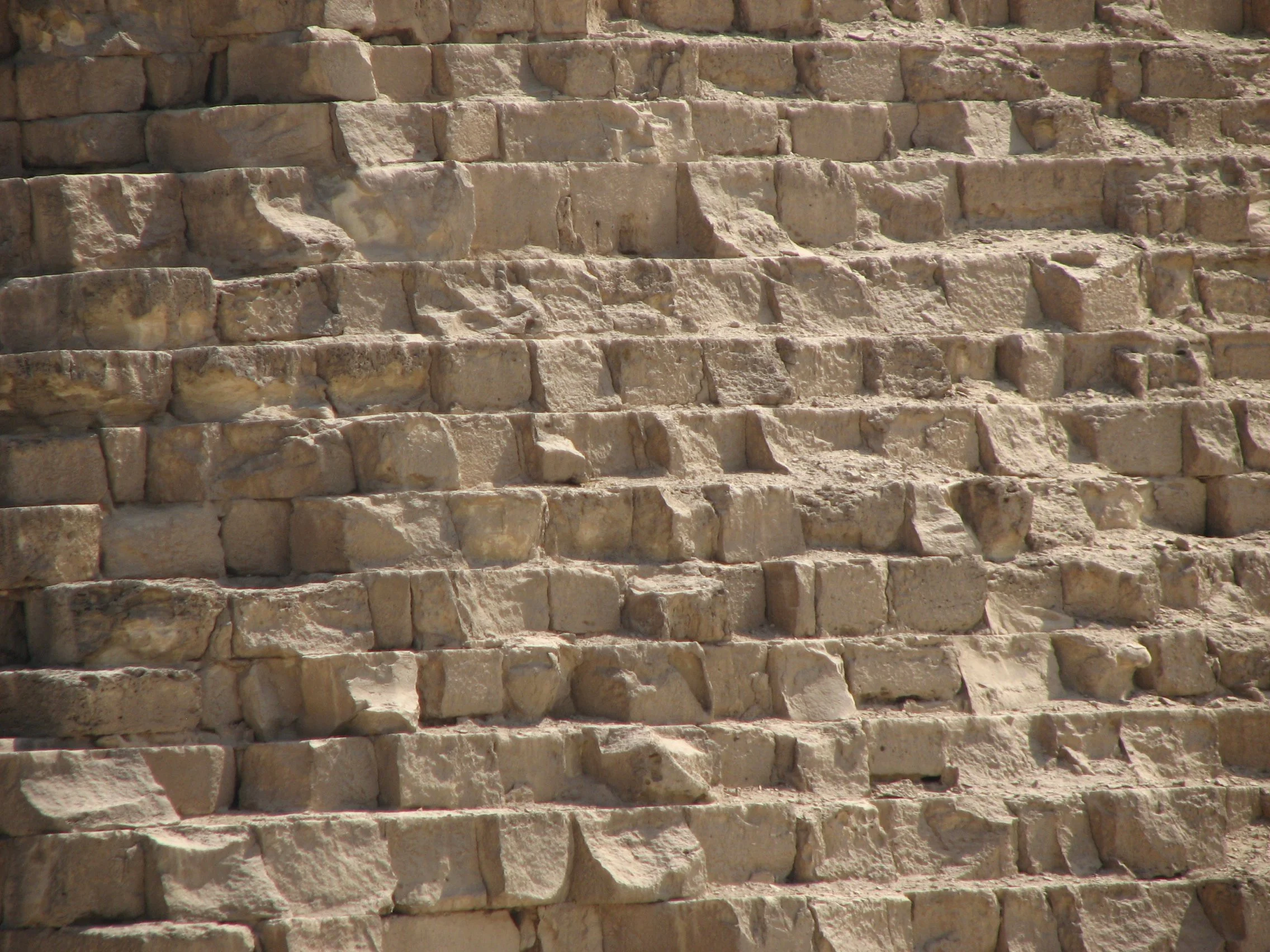 Close up of limestone blocks