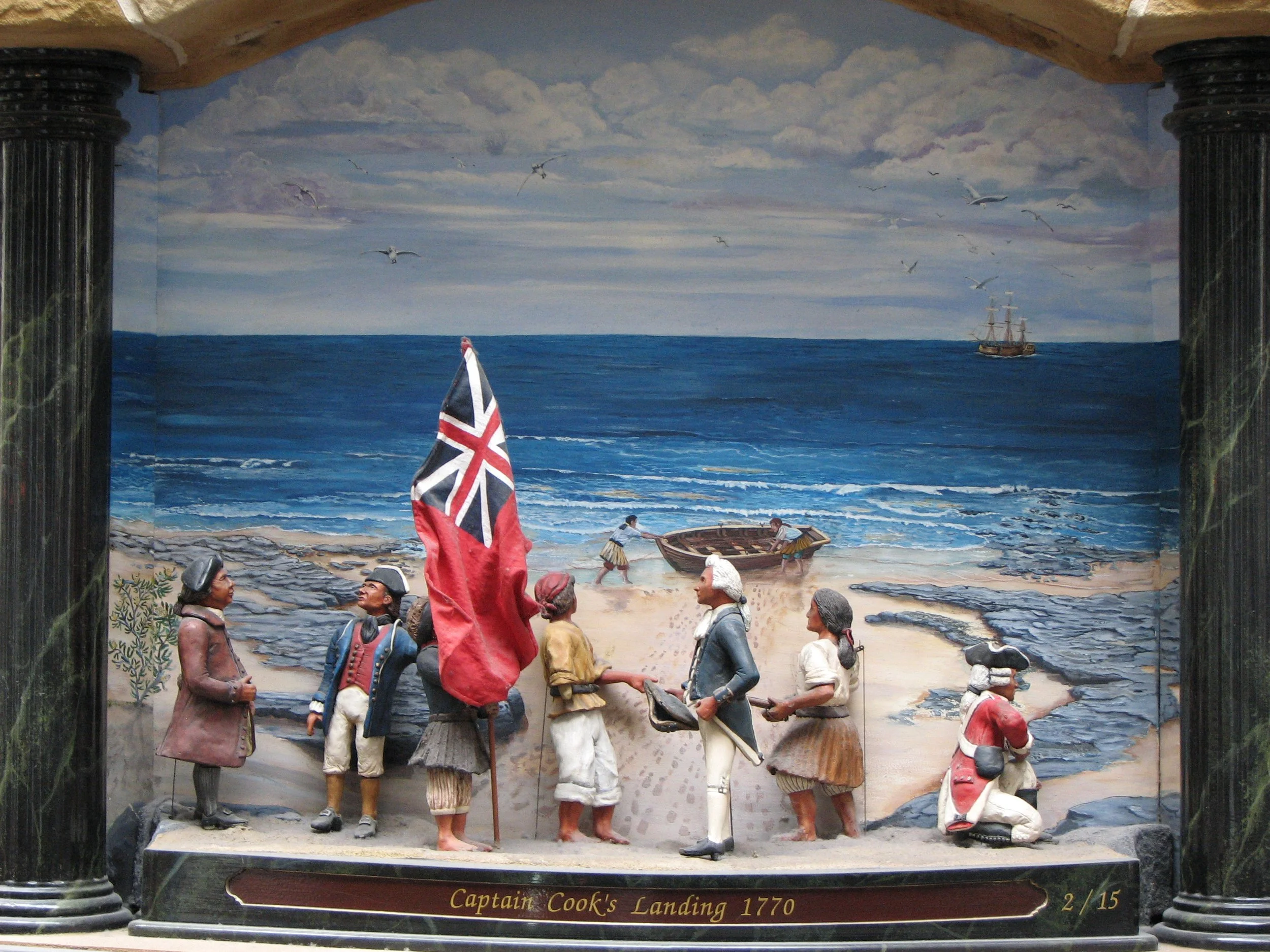 Detail from the clock in the Queen Victoria Building