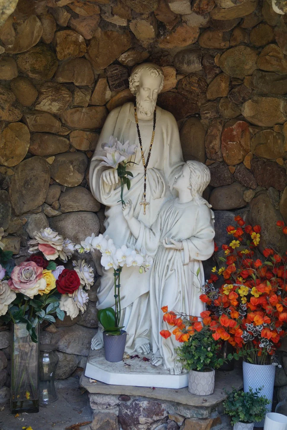 Mission Santa Ines: Grotto of Saint Joseph (close up)