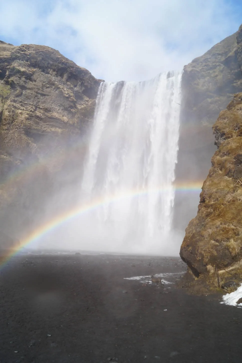 Skógafoss - because of all the mist created by these falls, we were able to see a number of rainbows