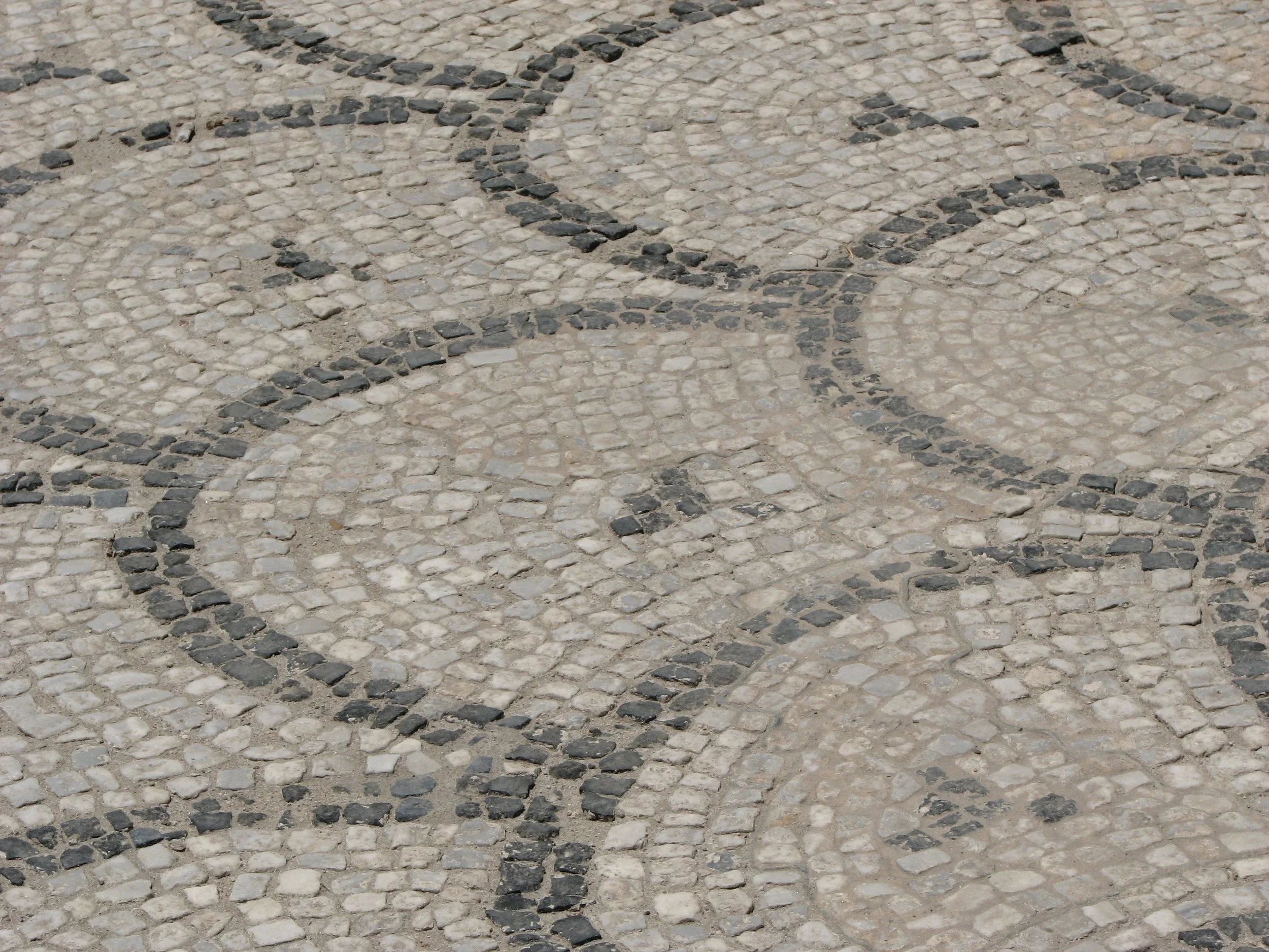 The Ancient Roman Amphitheater, Alexandria - a close up of the mosaics