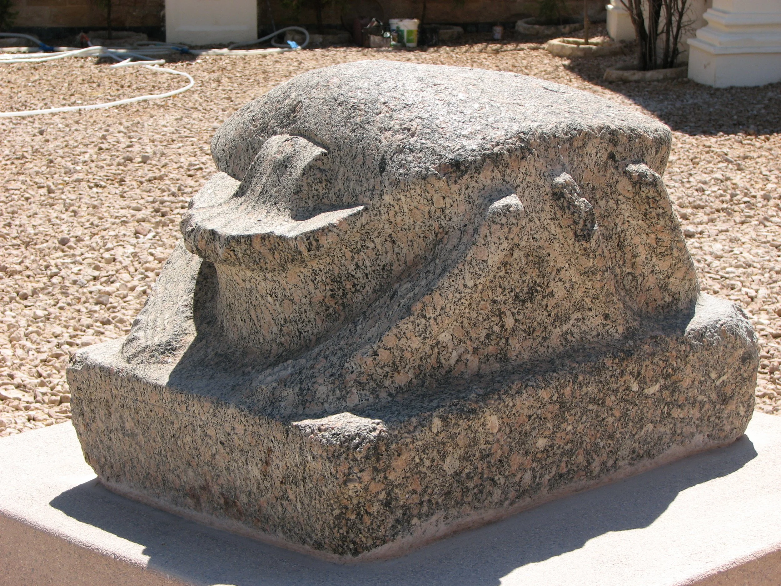 Pompey's Pillar, Alexandria - a statue of a scarab beetle.  