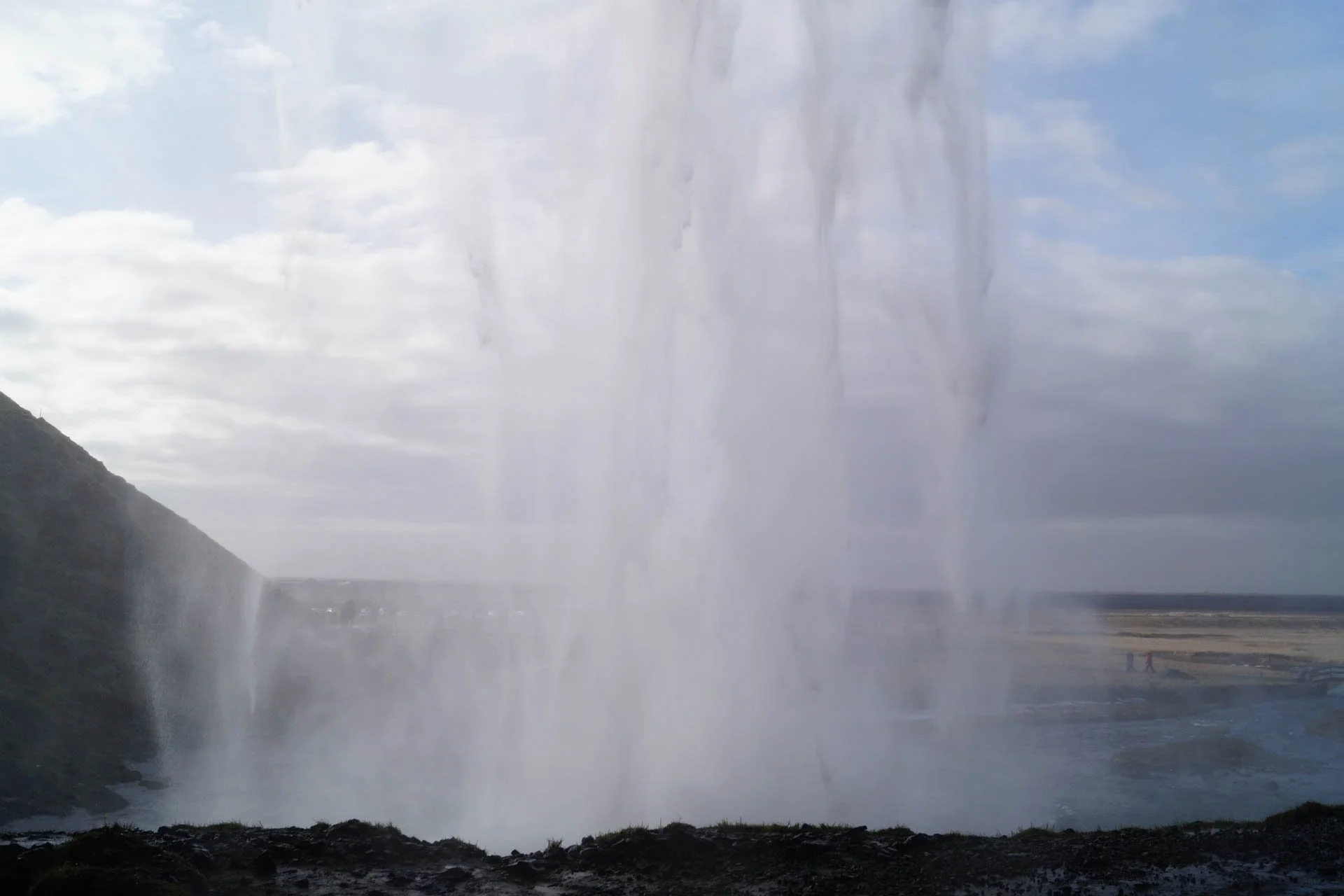 Seljalandsfoss - view from behind the falls