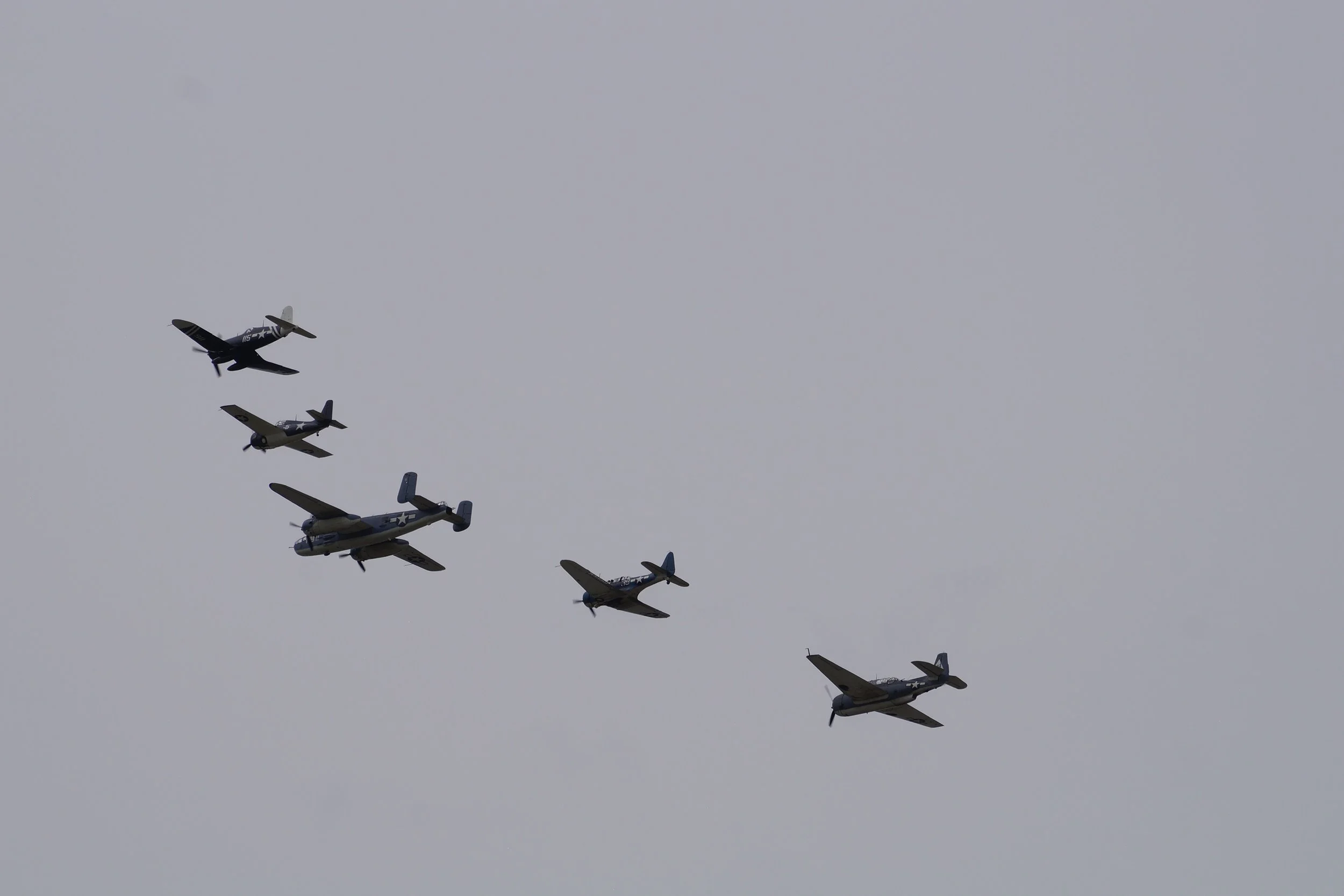 Dauntless, Avenger, Wildcat, Corsair, and PBJ
