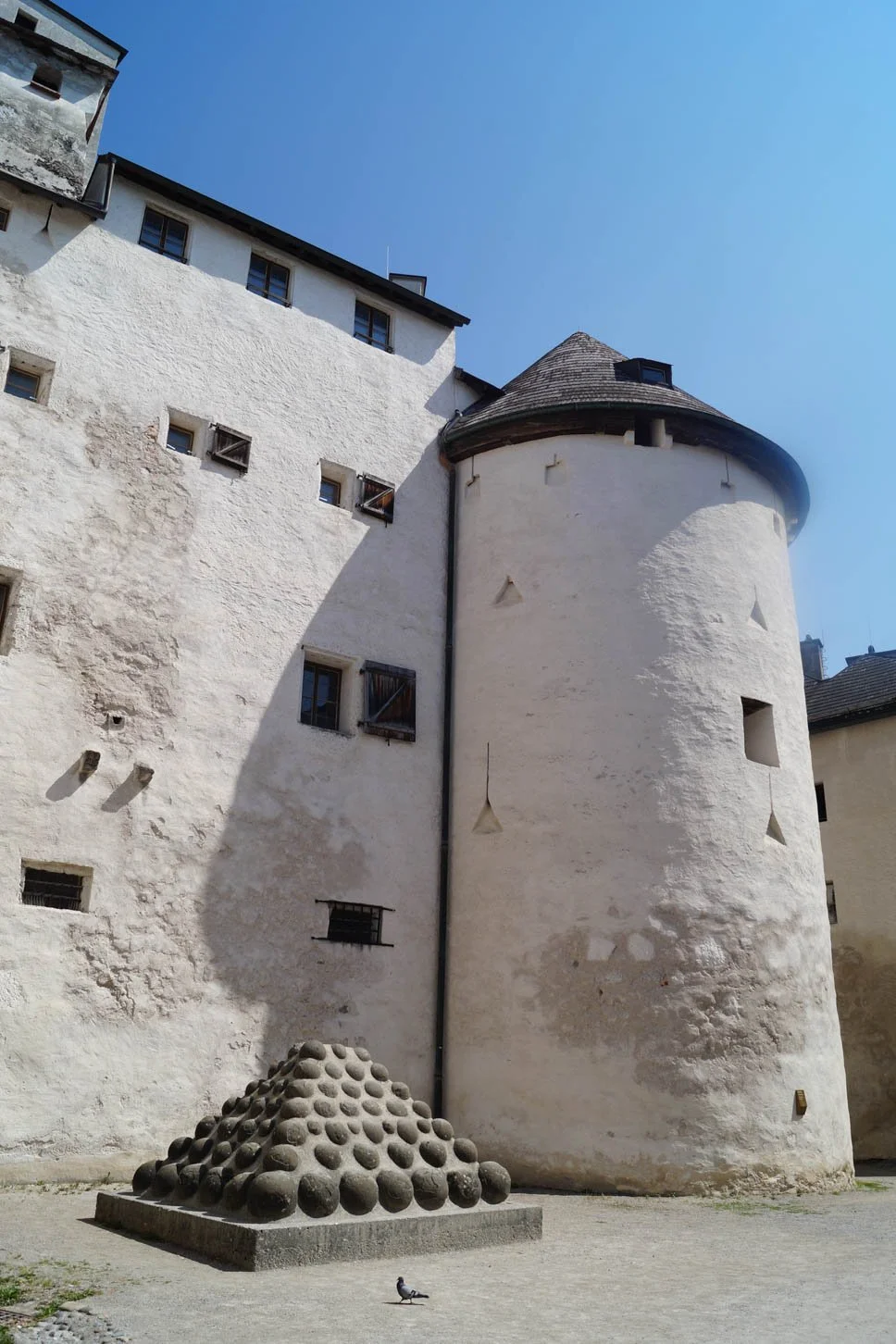Salzburg - Hohensalzburg Fortress - Cannoballs and Kitchen Tower