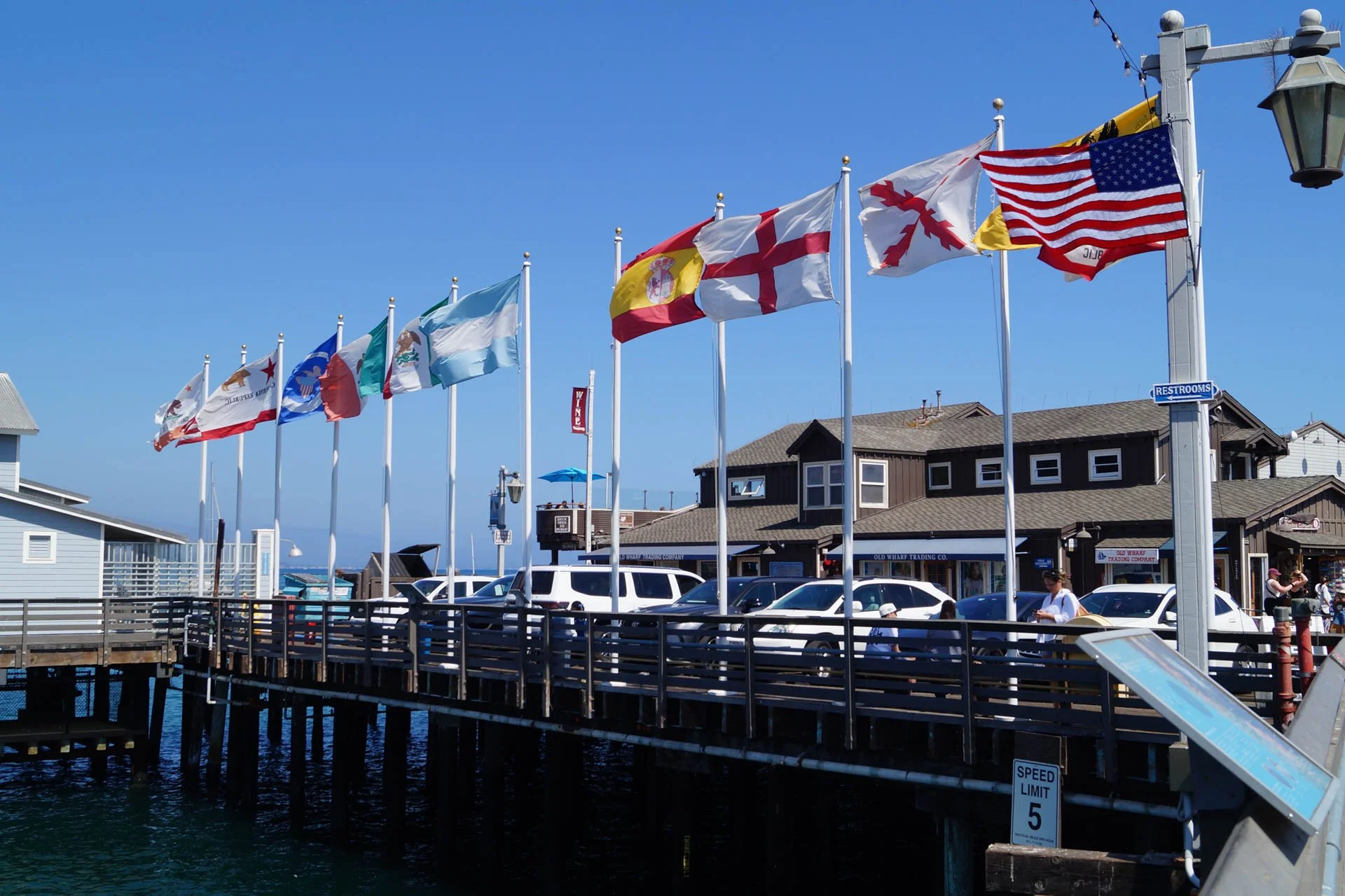 Stearns Wharf: Flags of California's History