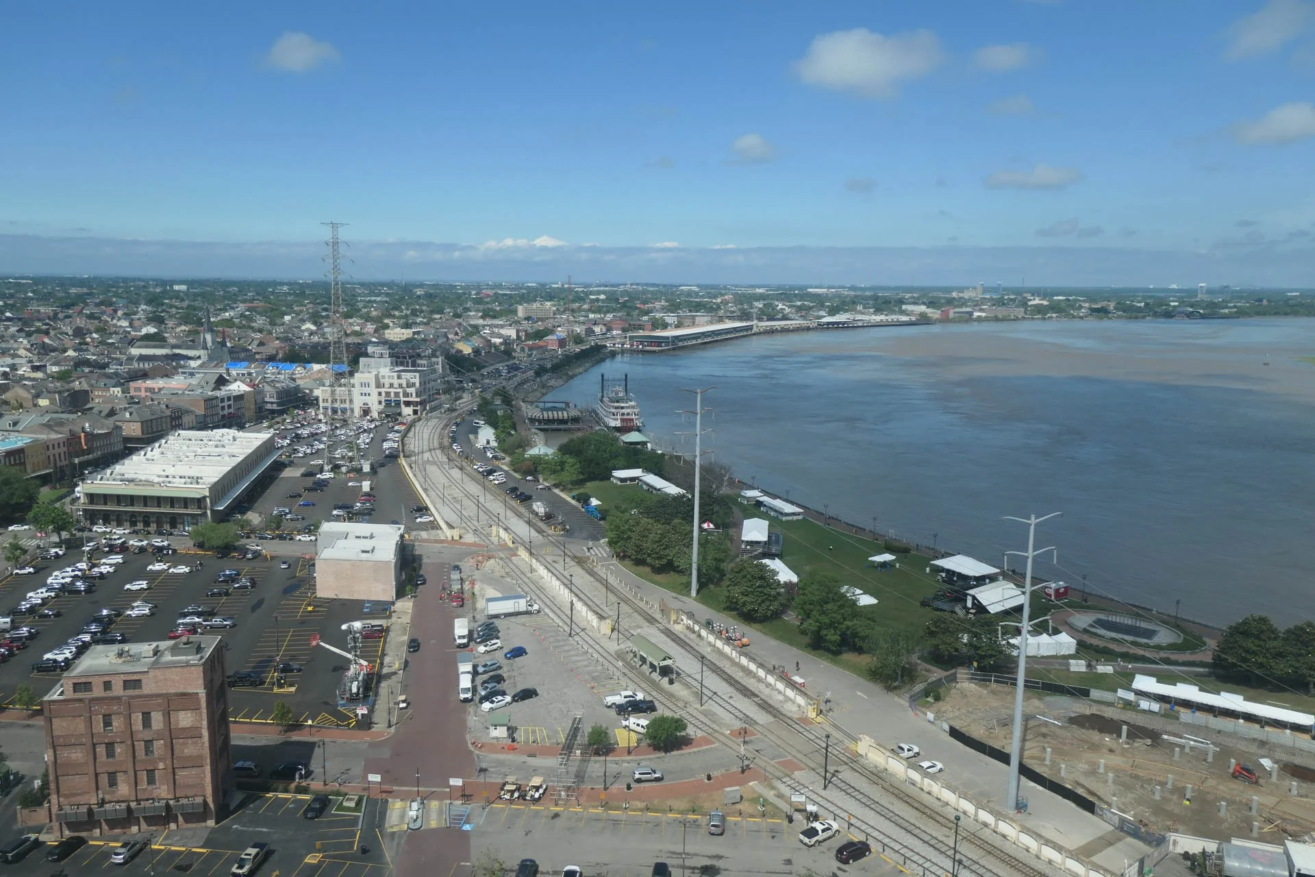 View of the Mississippi River from our Hotel