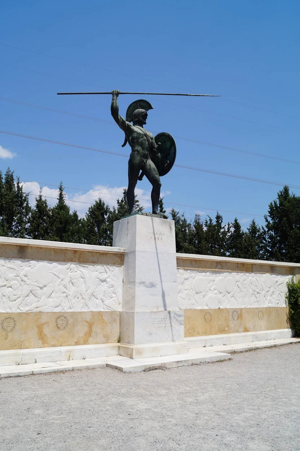 Statue of Lenoidas at Thermopylae. This was the battle site where 300 Spartans held off 10,000 Persians. Even though they lost the battle, they were able to hold off the Persians long enough to allow the other Greek City-States long enough to mobiliz
