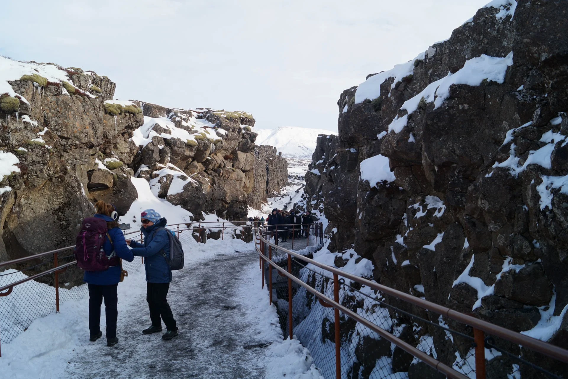Thingvellir National Park - this path takes you through the rift created by the divide between the North American and Eurasian plates.