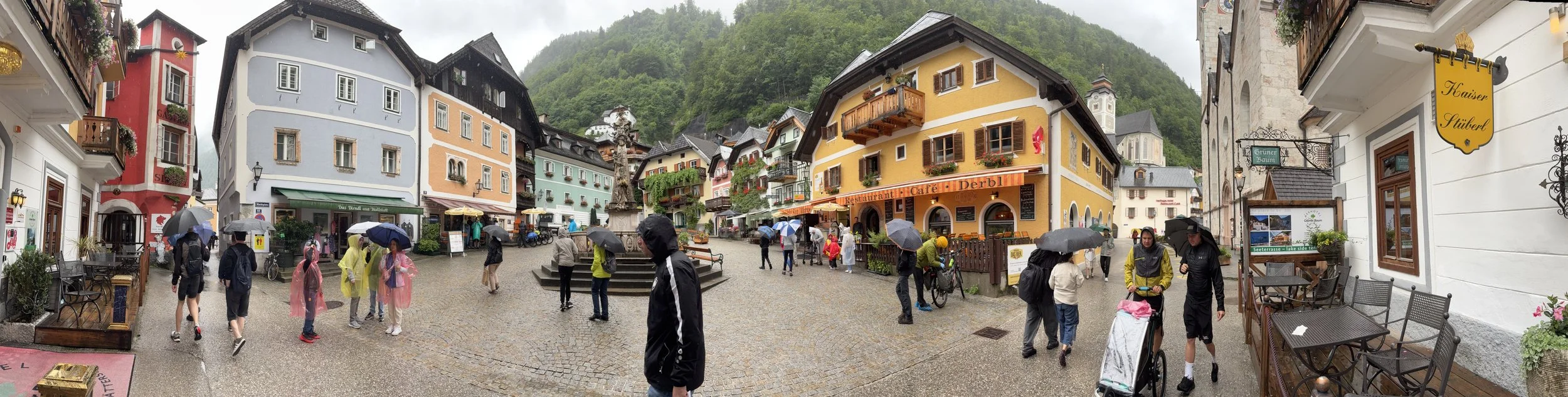 Hallstatt - Town Center. This is a panorama 