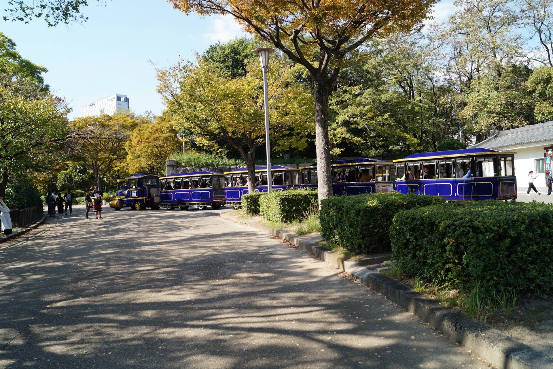Osaka - Miniature Train on perimeter road around Osaka Castle