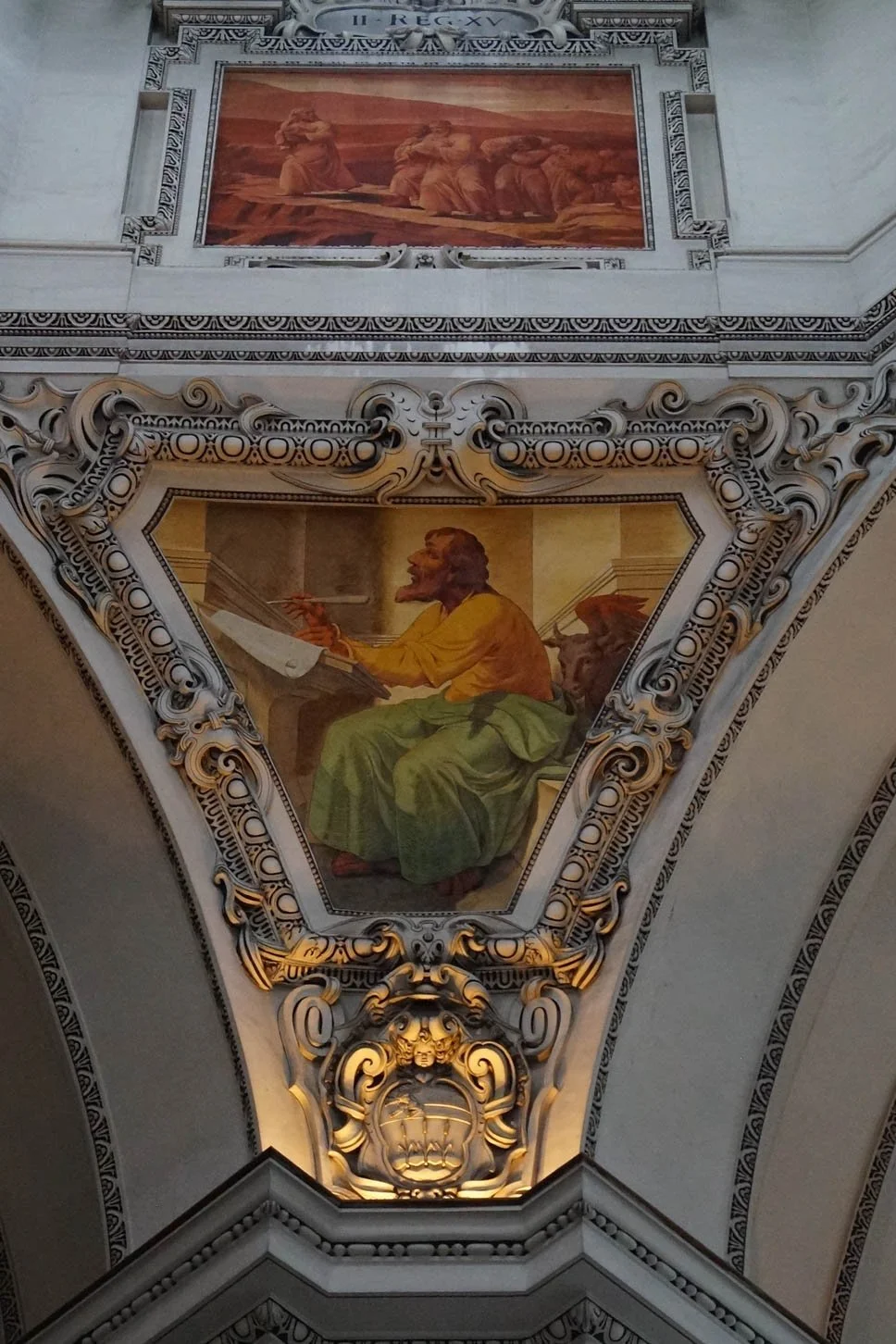 Salzburg - Salzburg Cathedral - St. Luke, who is symbolized by the winged bull behind him