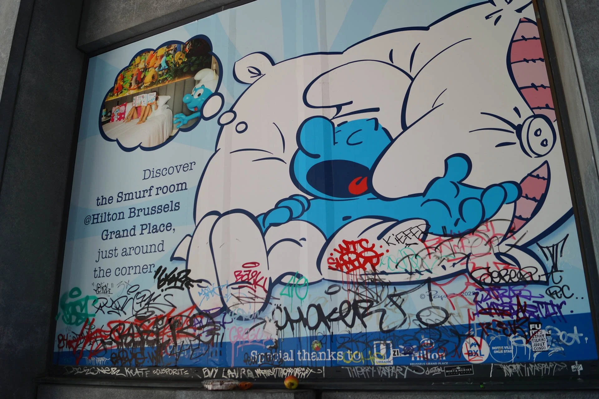 Brussels - Smurf Mural