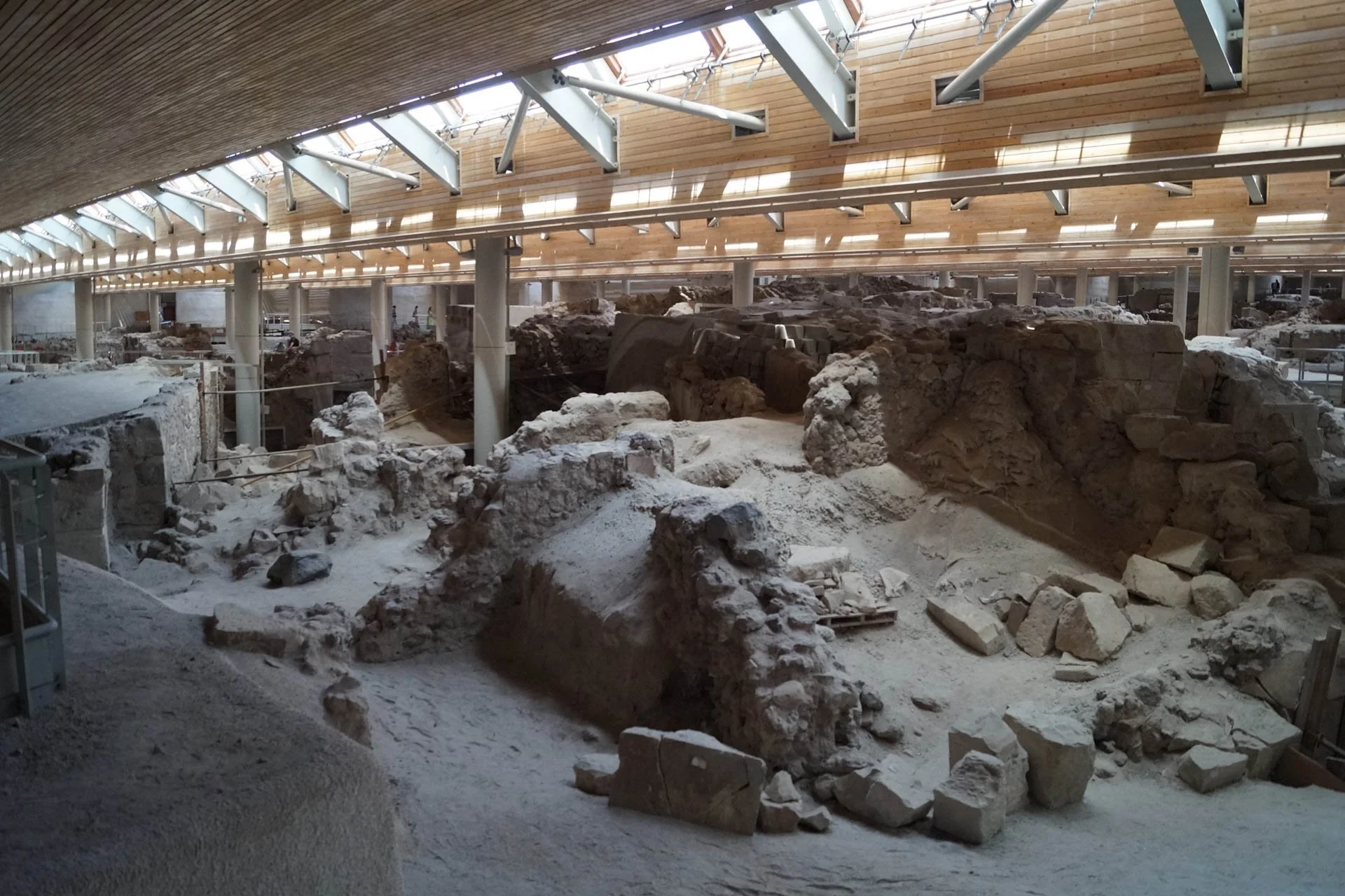 Santorini - Archeological site of Akrotiri. It was so cool walking through streets that people almost 4,000 years ago were walking through!