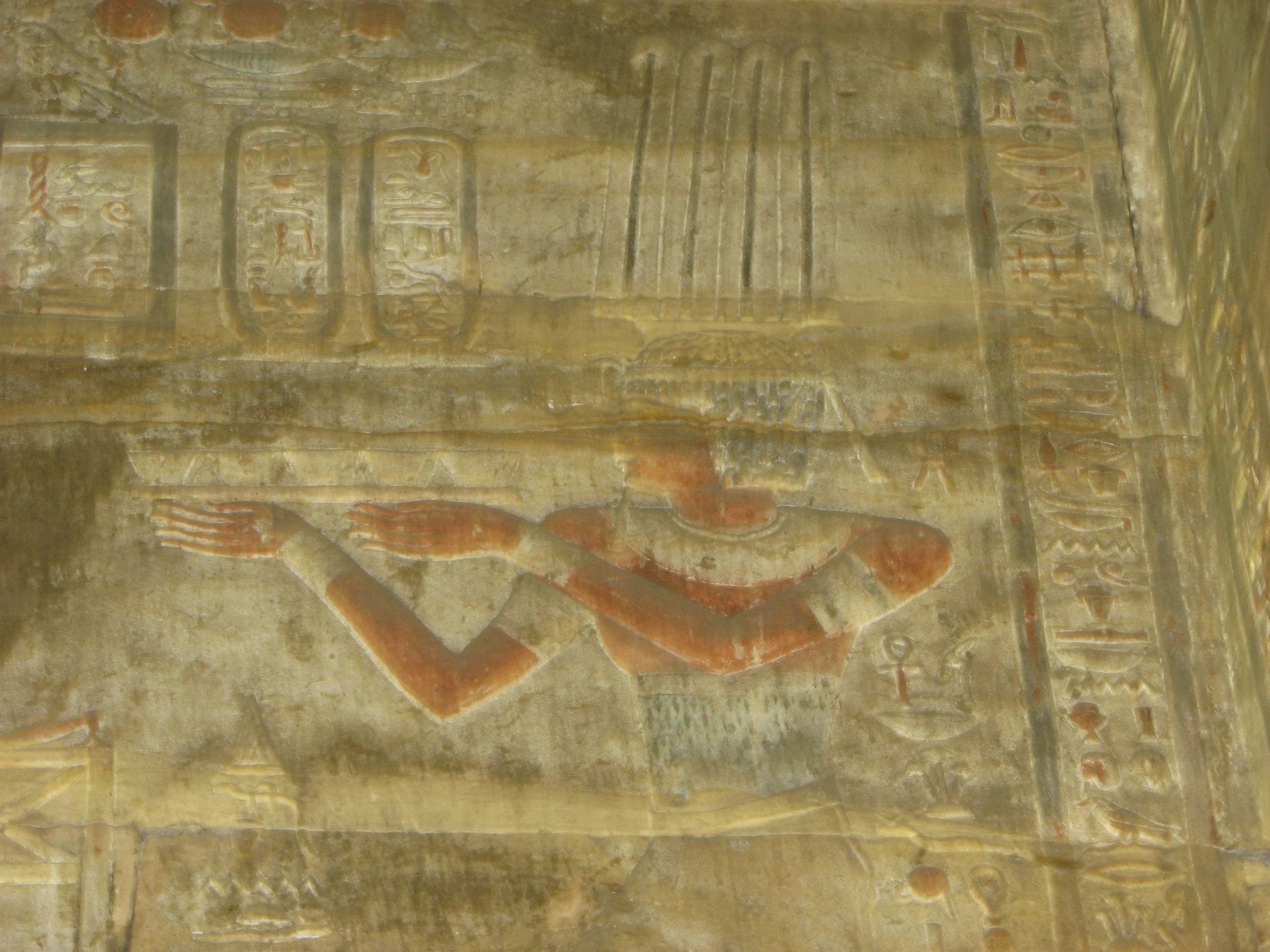 Edfu Temple, The Nile on the way to Luxor - it was interesting to see that even over 2,500 years later, some of the colors were still preserved.