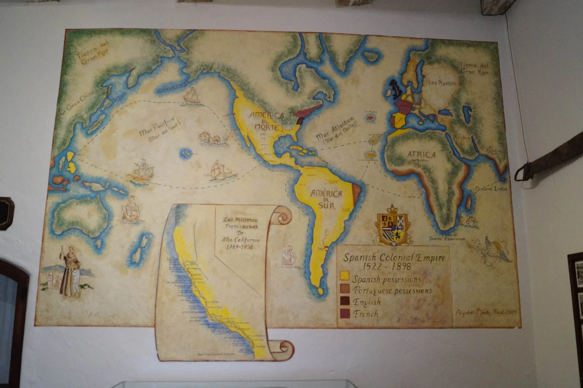 Mission Santa Ines: Map of Spanish Colonial Empire