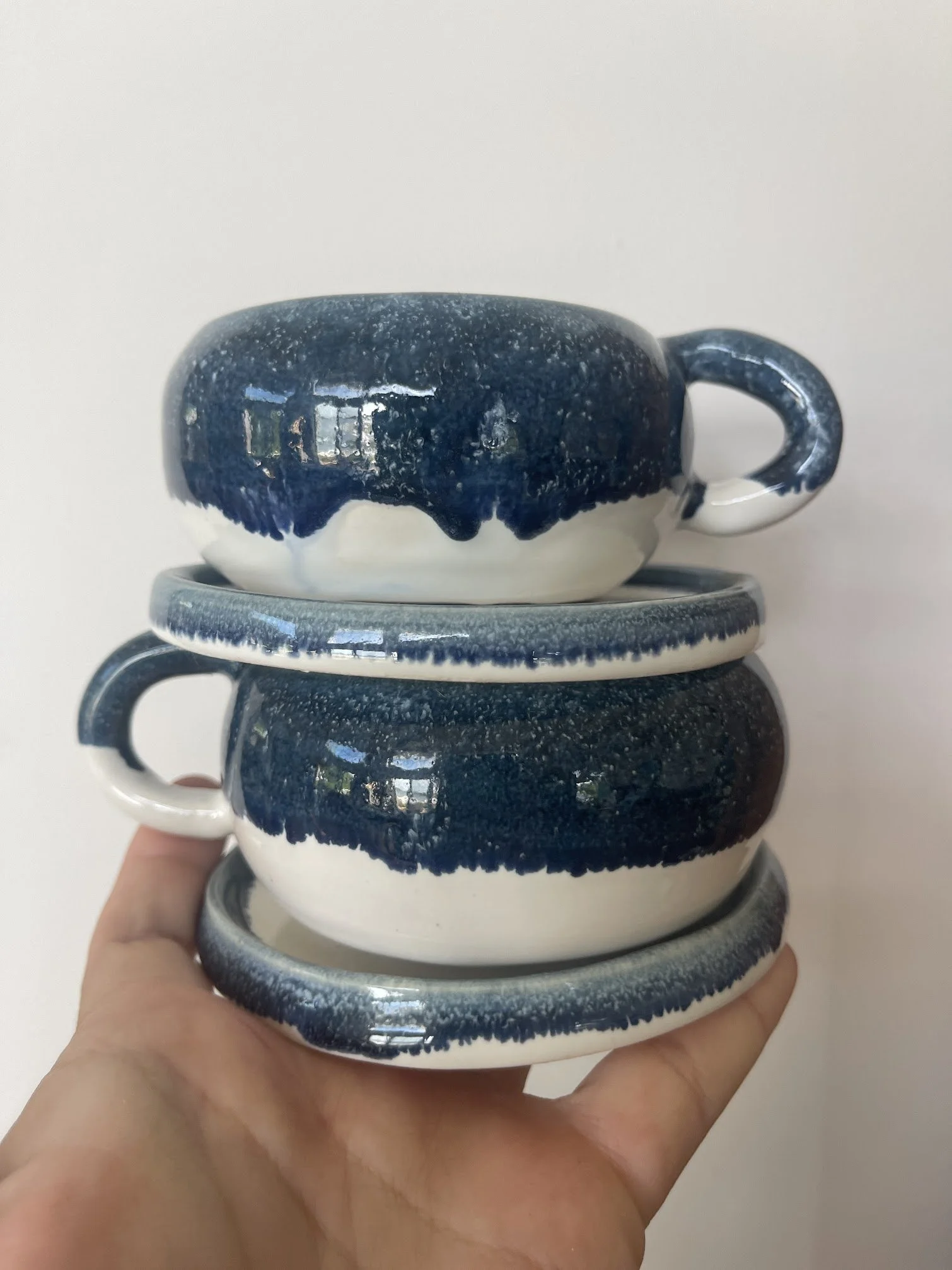 BLUE-WHITE LATTE SETS | SOLD