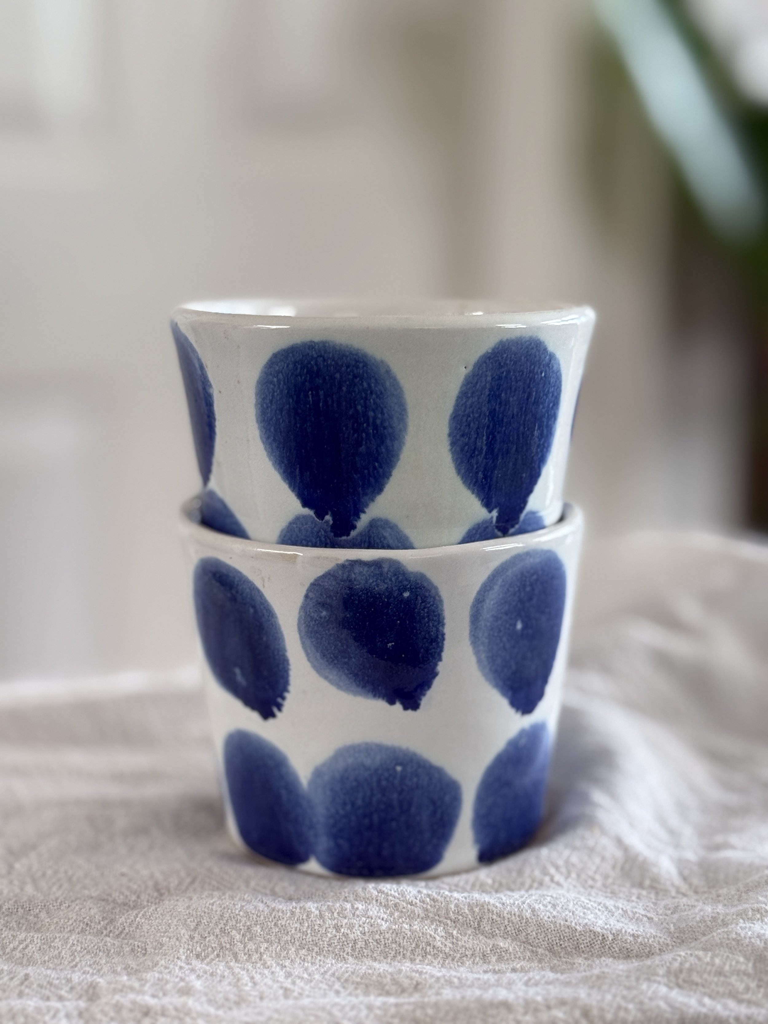 STACKING BLUE CUPS | SOLD