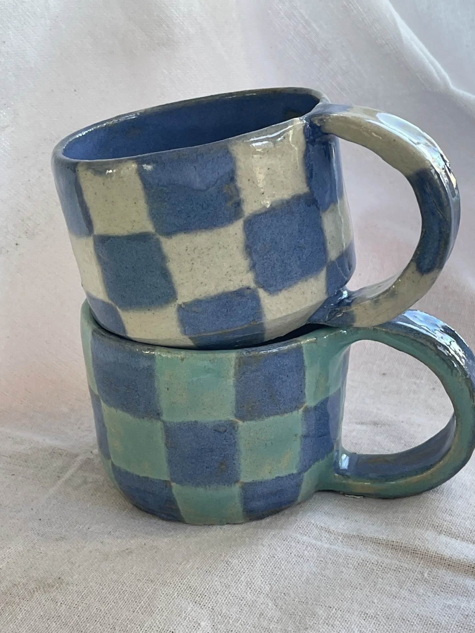 CHECKERED MUGS | SOLD
