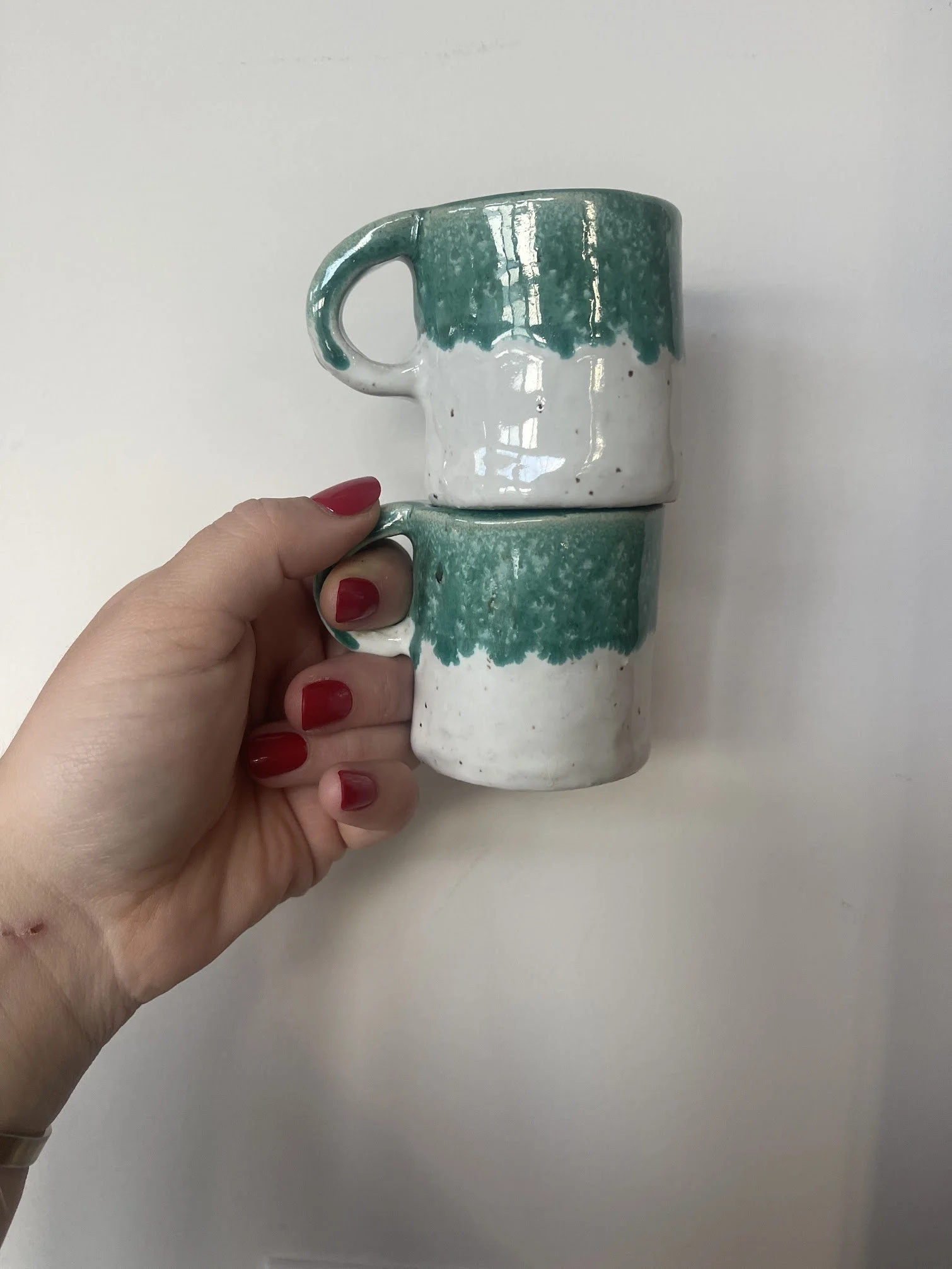 GREEN-WHITE ESPRESSO SET | SOLD