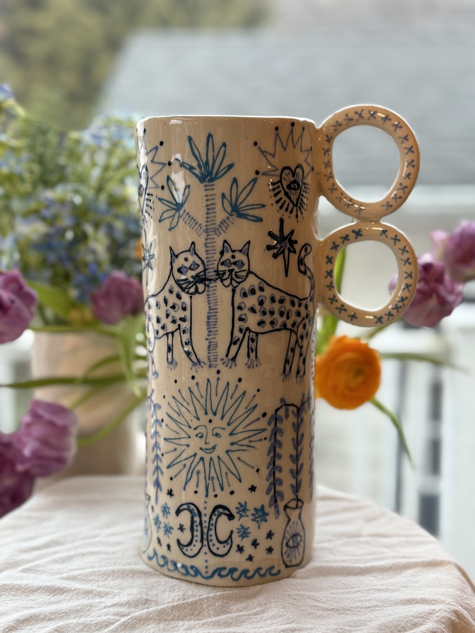 TWIN RING JAG VASE | SOLD