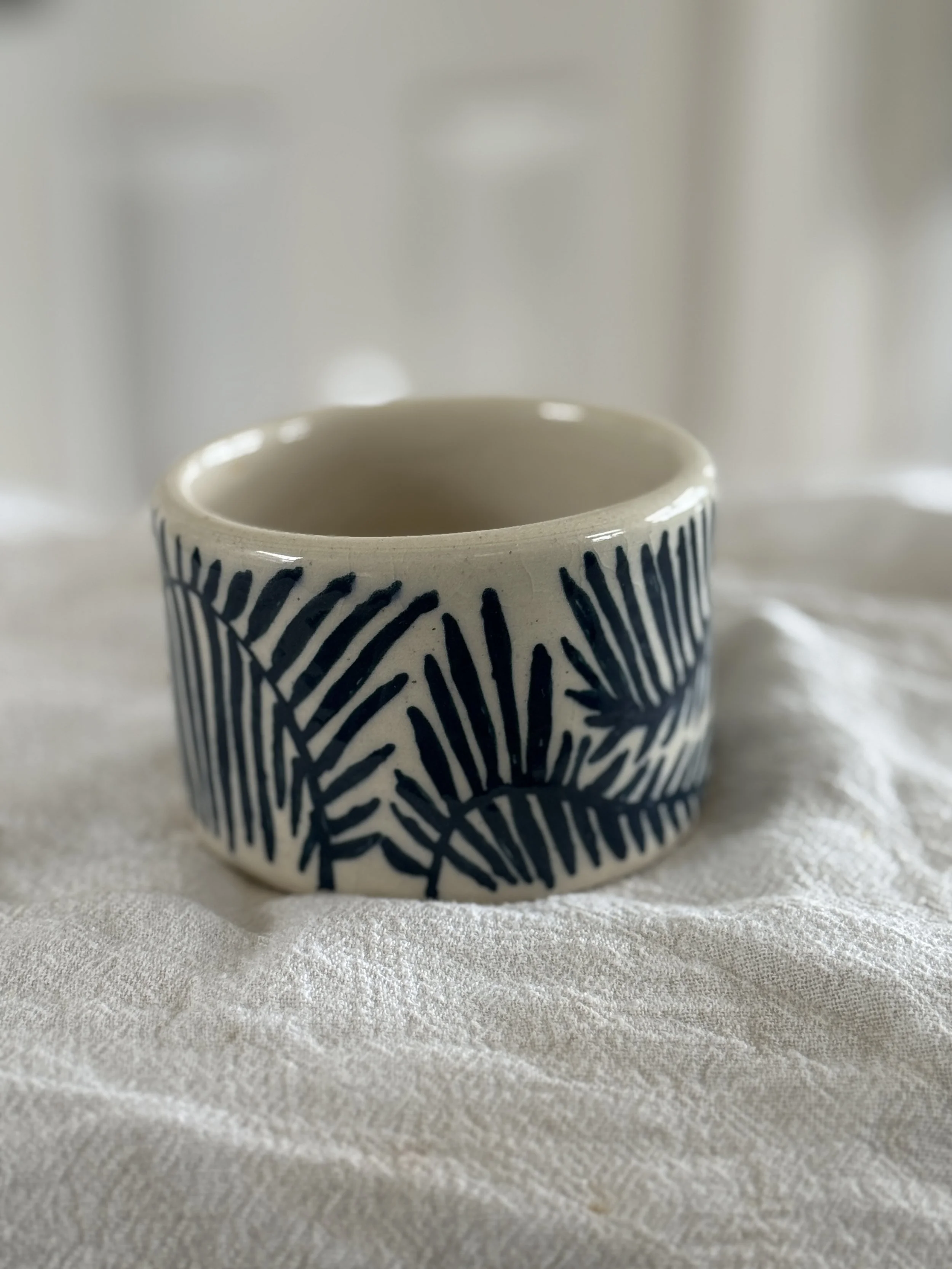 BLUE FLORAL VESSEL | SOLD