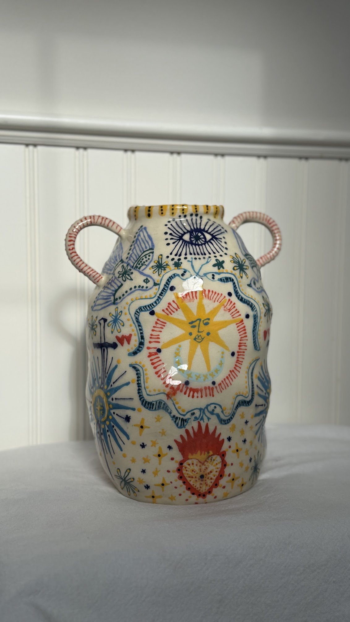 CELESTIAL TIGER JUG VASE