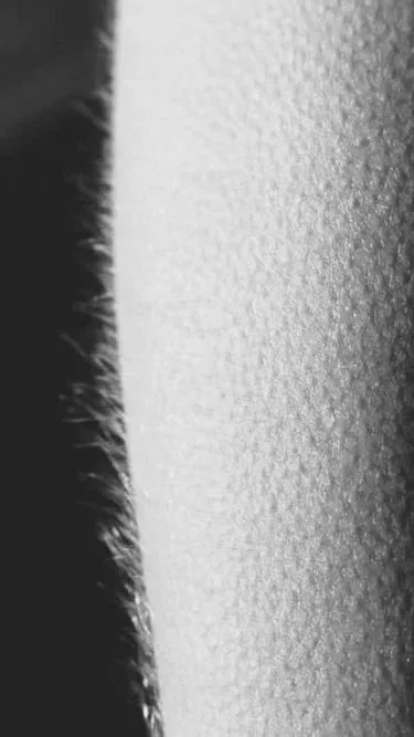 Close up of skin with goosebumps — body sensation and somatic awareness coaching Vancouver