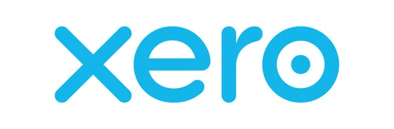Xero logo in blue letters on a white background.
