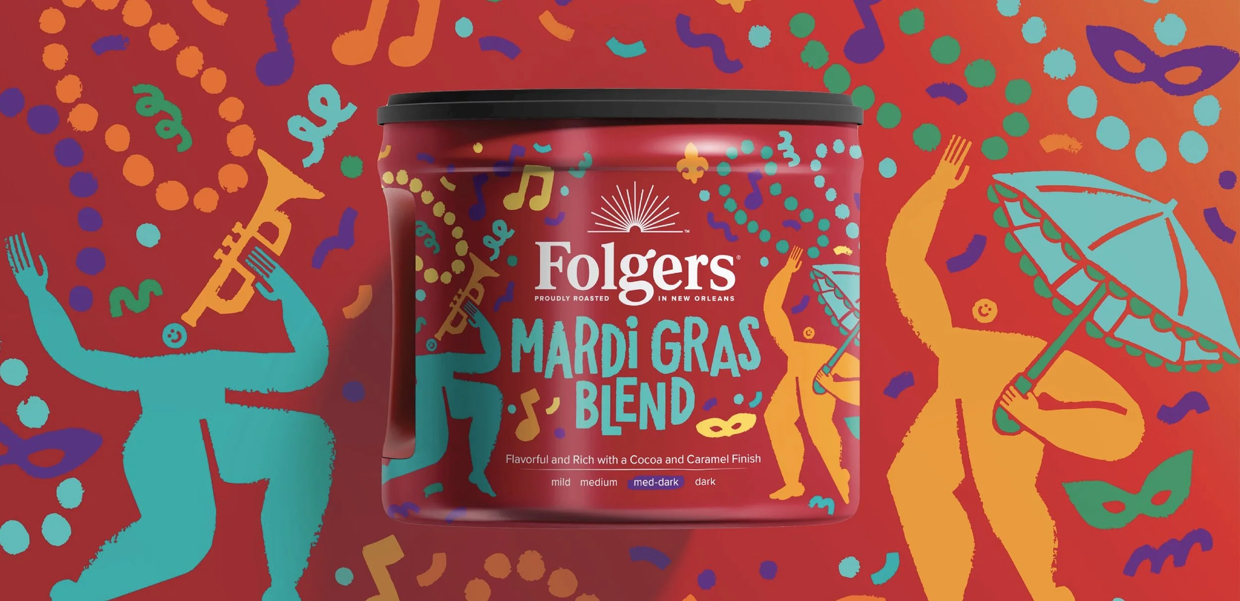 Folgers Brand Design Mardi Gras Packaging Design Soulsight