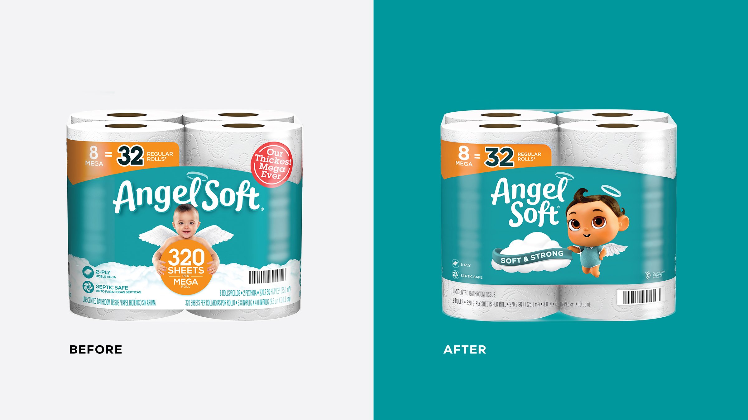 Before & After Angel Soft Packaging Design Soulsight Agency