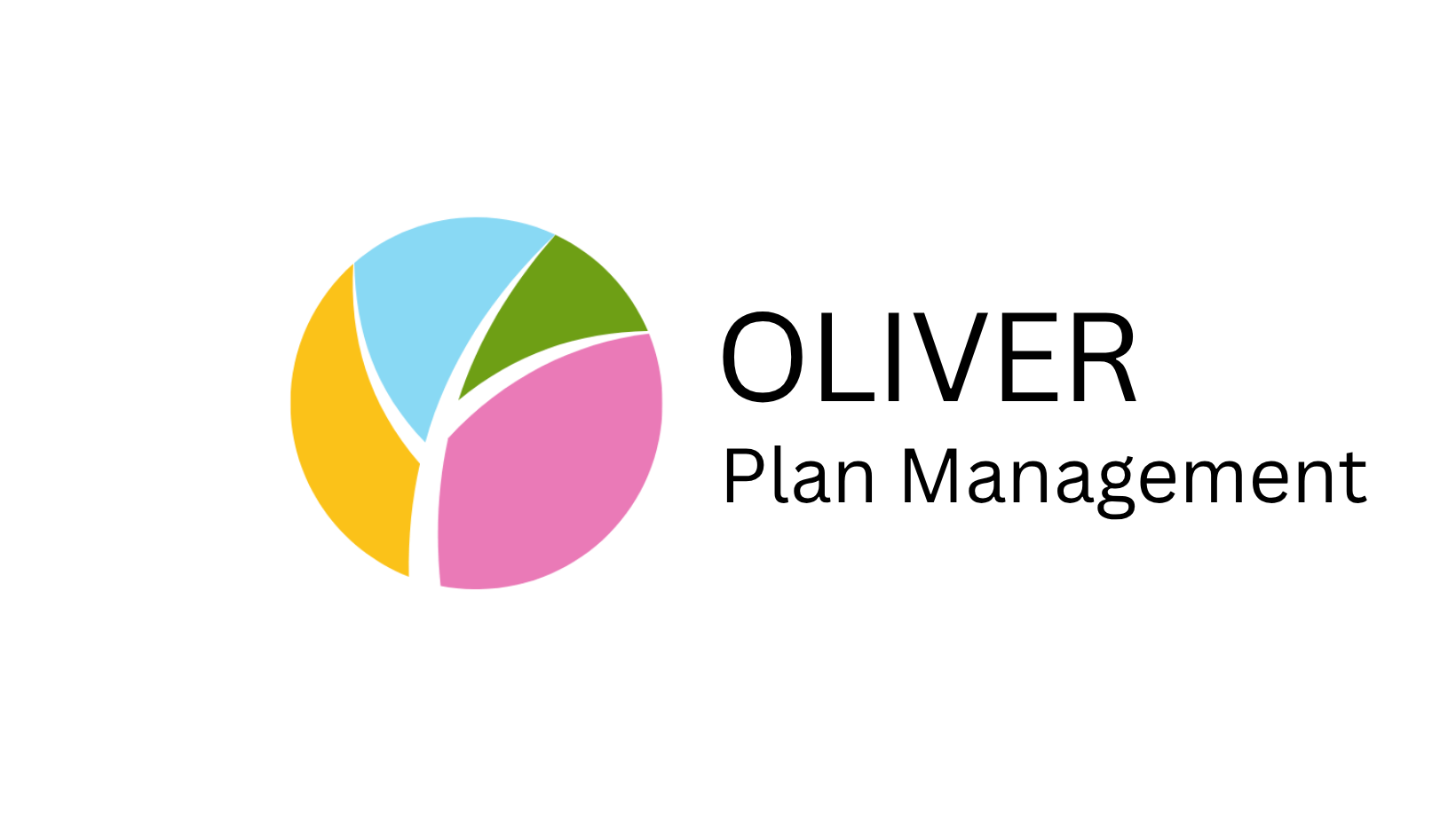 Colorful 3D chart with overlapping shapes in yellow, pink, green, blue, and black on a transparent background.