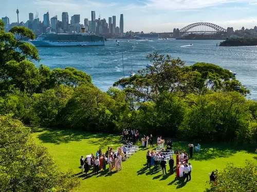 Aerial drone wedding photography Athol Hall Sydney NSW — Batuti Photos