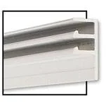 Close-up of a white plastic vent or air vent cover.