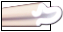 Close-up of a cotton swab with a white tip and plastic handle.
