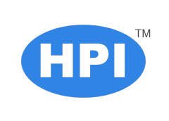HPI logo with blue oval background and white text