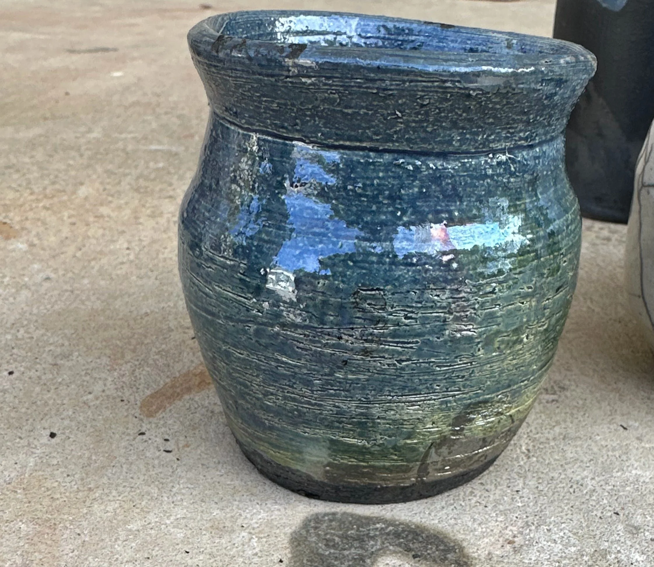 Raku bud vase