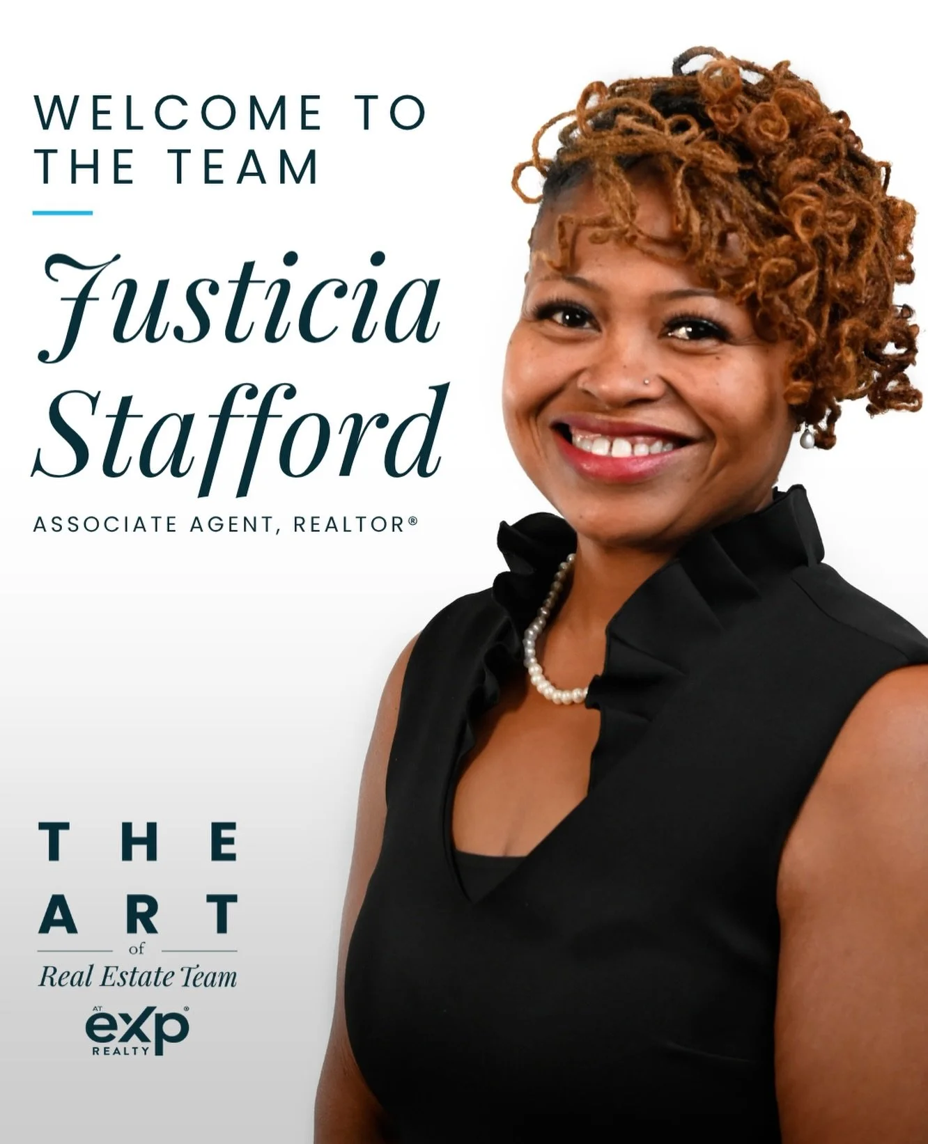 Please join us in welcoming Justicia Stafford, REALTOR&reg;, to The ART of Real Estate Team! 🏡⁠
⁠
Originally from Sumter and a graduate of Cardinal Newman High School, Justicia has deep roots in South Carolina. After living in Maryland for 12 years,