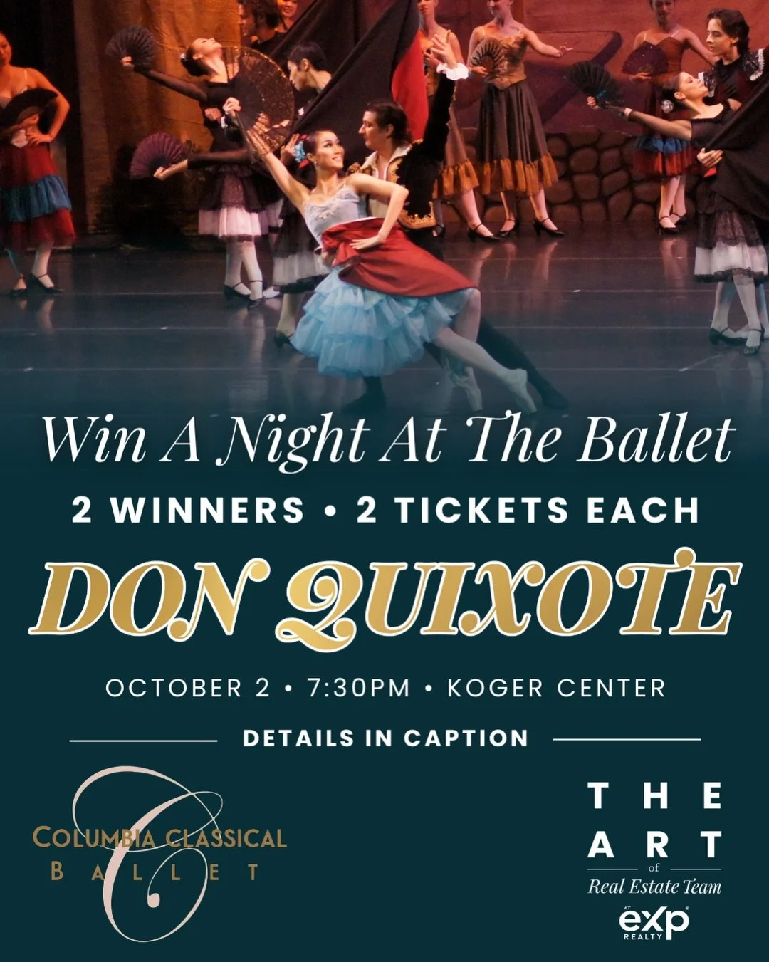 Follow your dreams all the way to the ballet&hellip; 🩰🌹💭⁠
⁠
We&rsquo;re giving away two sets of two tickets to see Columbia Classical Ballet&rsquo;s performance of Don Quixote on October 2 at the Koger Center! That means two winners will each rece