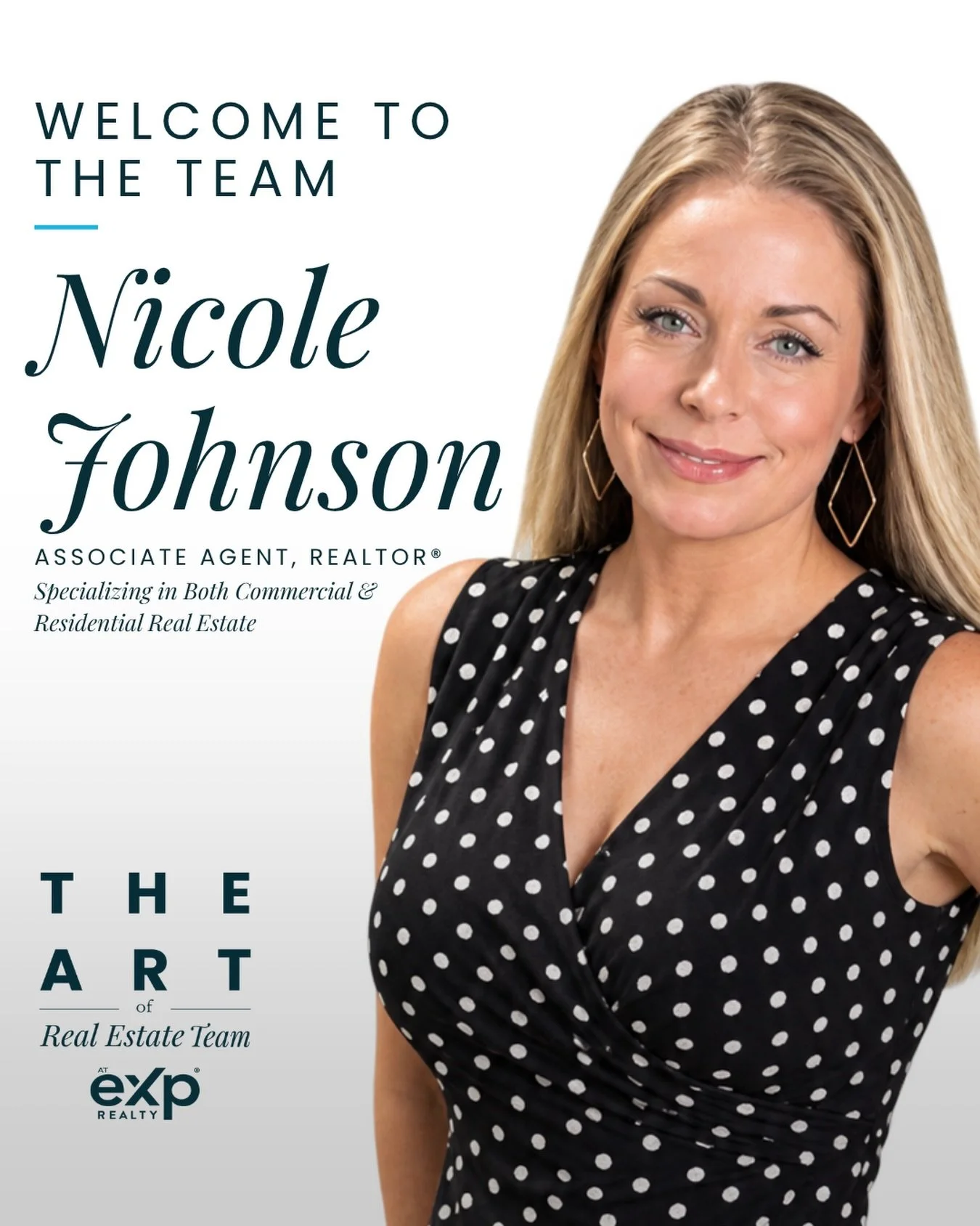 Help us welcome Nicole Johnson to The ART of Real Estate Team at eXp Realty! 🏡✨⁠
⁠
Nicole works in both residential and commercial real estate, bringing a unique background in real estate investing, renovation, design, and business to every client s
