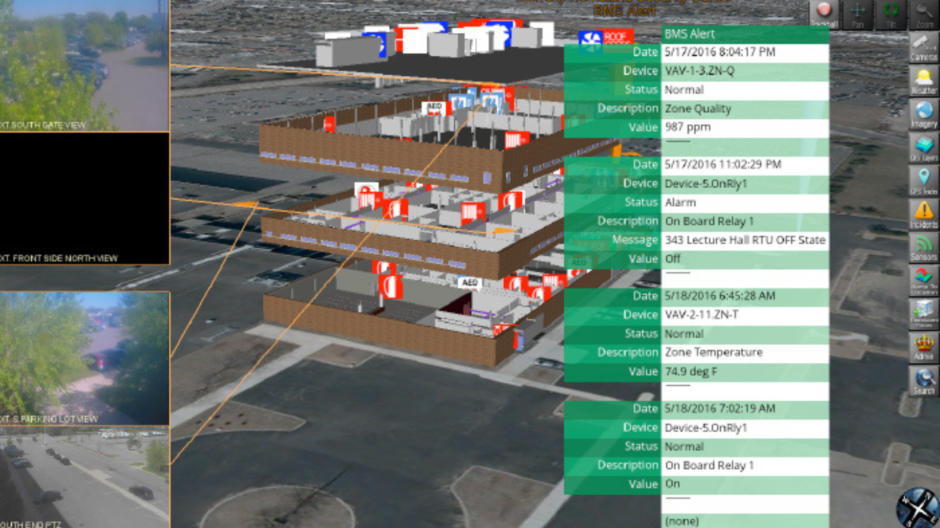 3D building model with assets