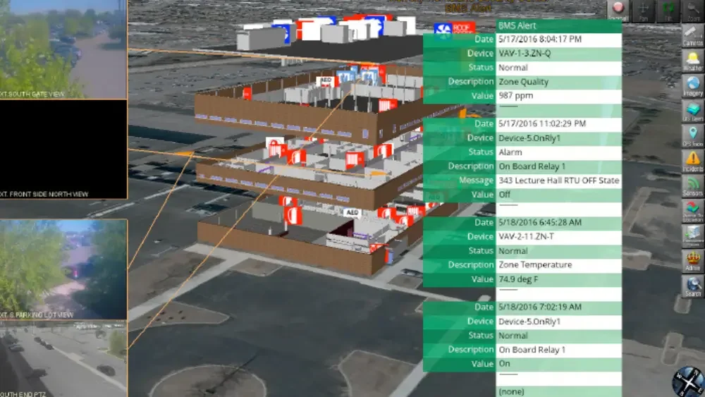 3D model layers and asset monitoring