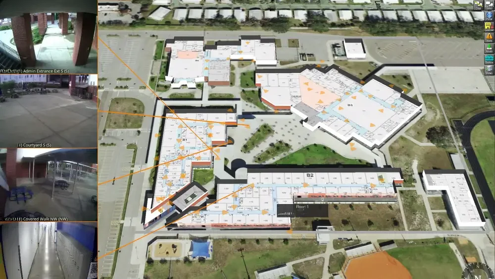 3D model maps and live cameras